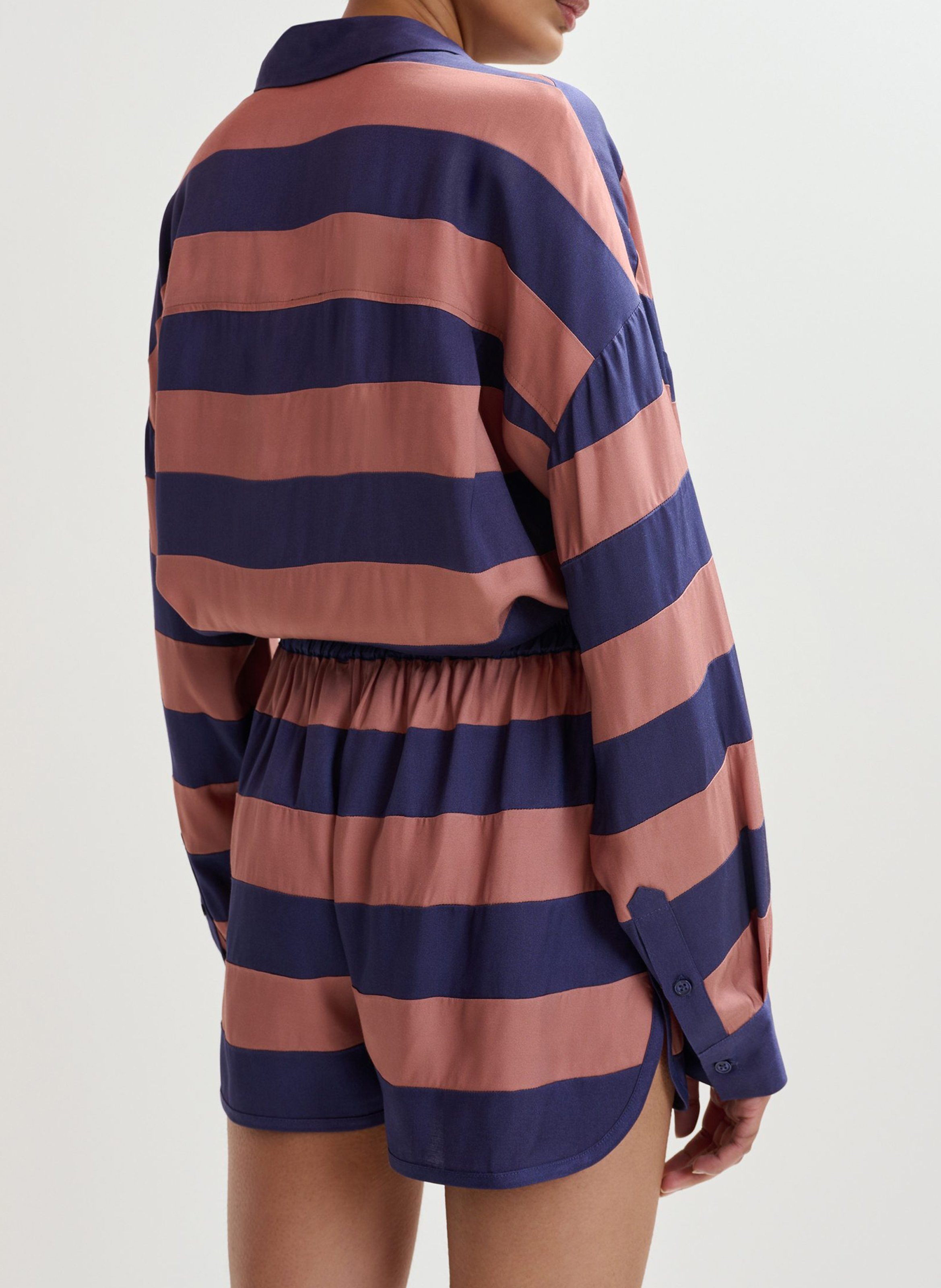 Chemise à rayures oversize jaim Rouge
