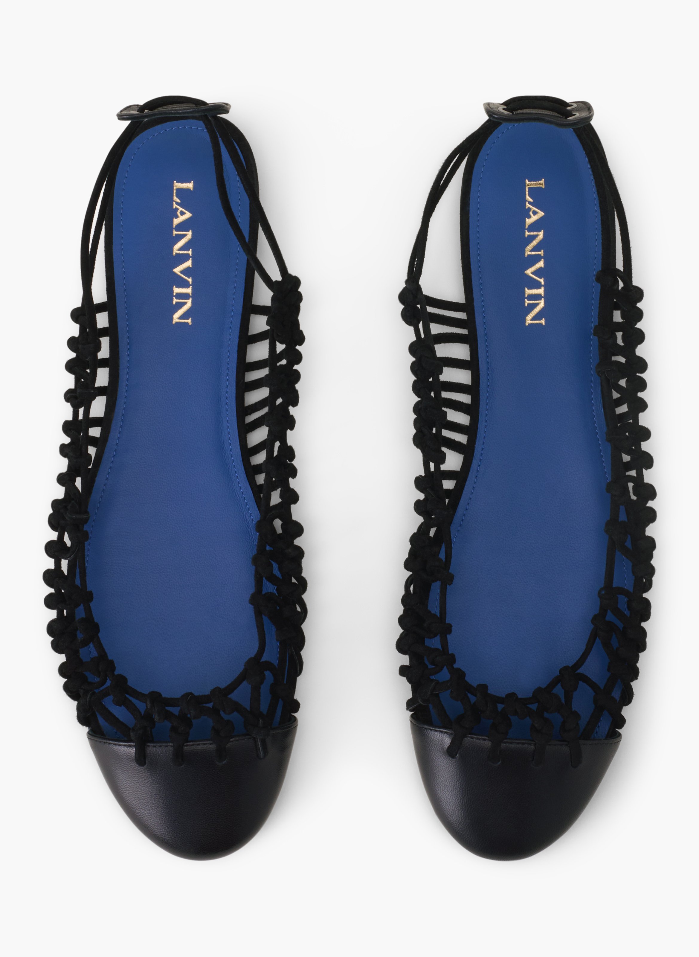 Ballerine slingback knitline en cuir LANVIN Noir