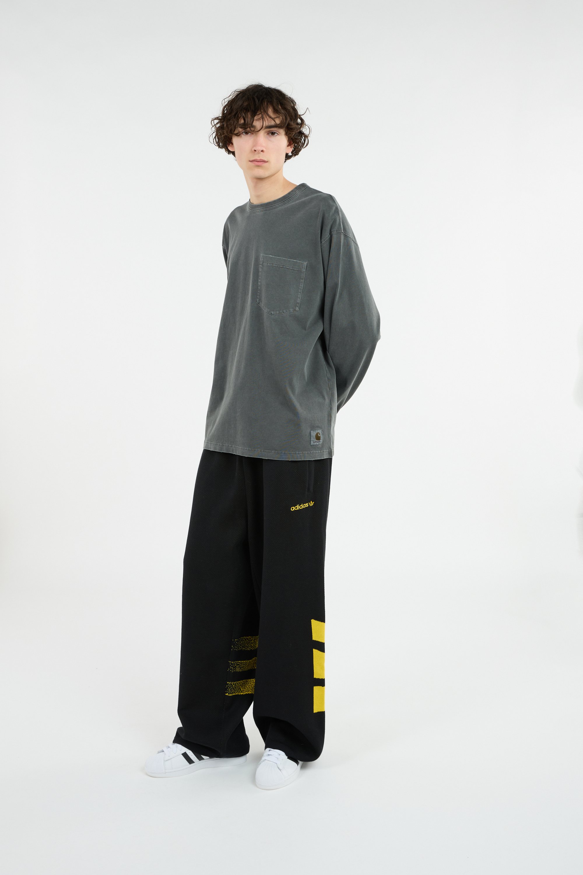 Sweatshirt l/s torion pocket t-shirt CARHARTT WIP Gris