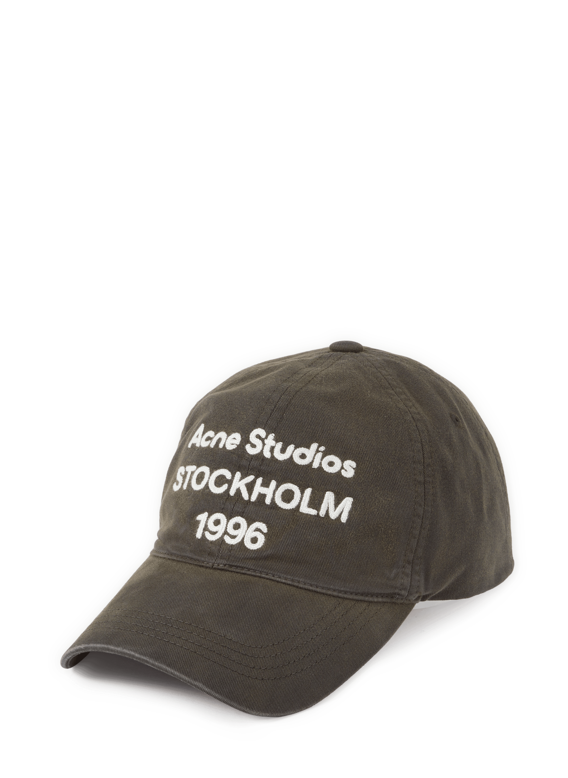 Gorra bordada de algodón ACNE STUDIOS Negro