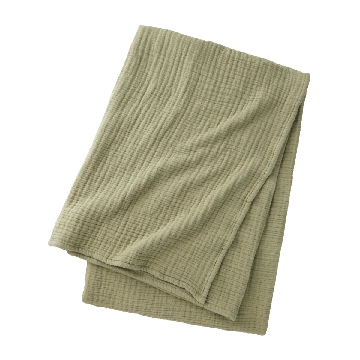 Plaid en gaze de coton, lowen BOSS HOME Vert
