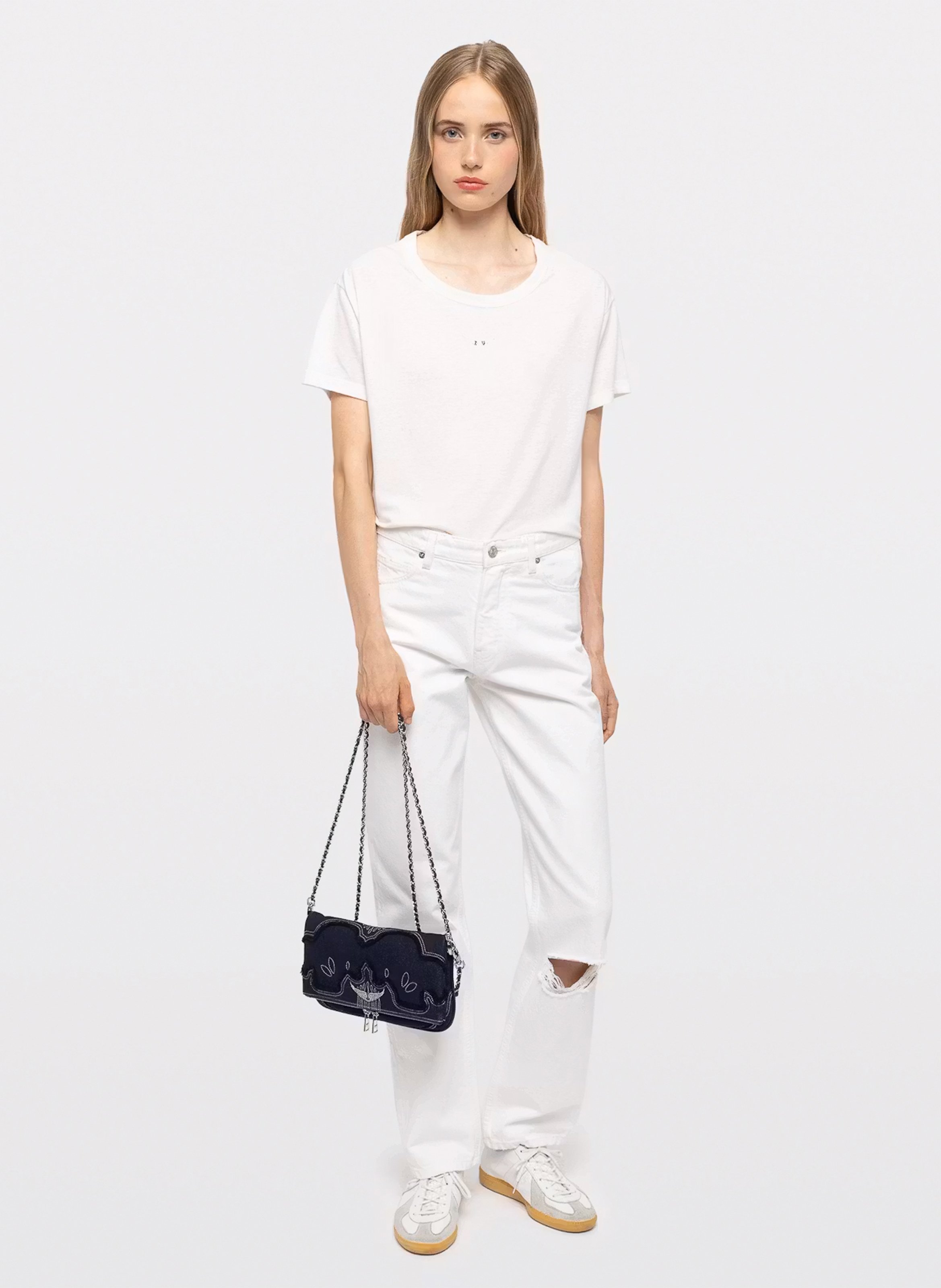 Sac bandoulière en coton mélangé rock ZADIG&VOLTAIRE Bleu