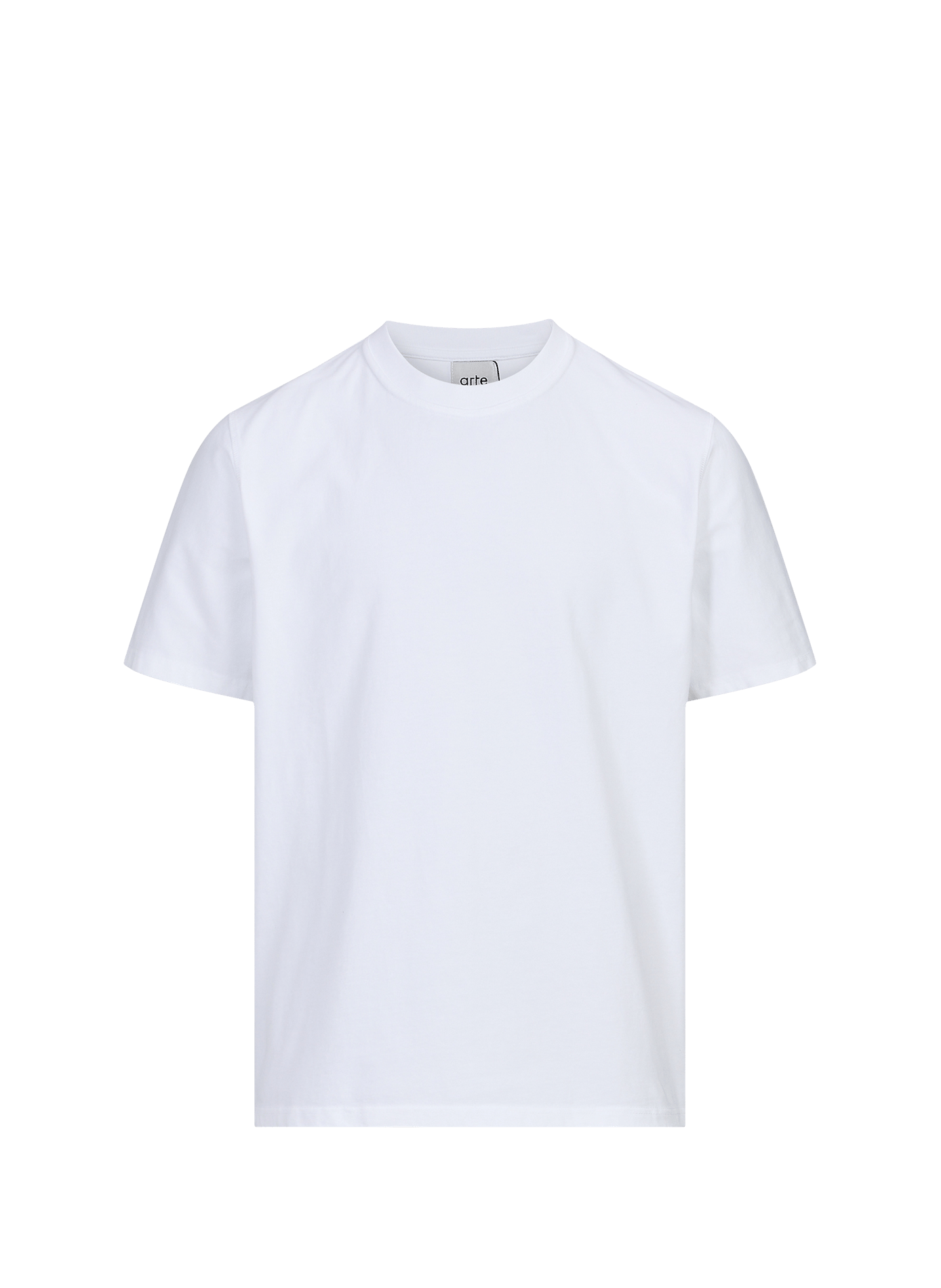 Round neck straight fit cotton T-shirt with screen printing ARTE ANTWERP White