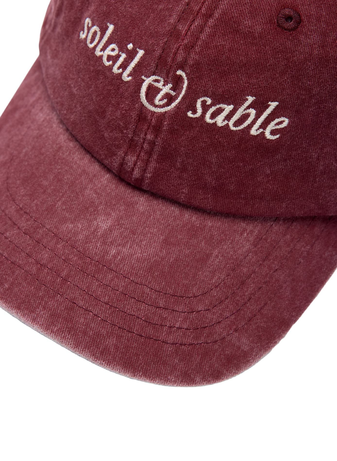 Casquette brodée en coton SELECTED Rouge