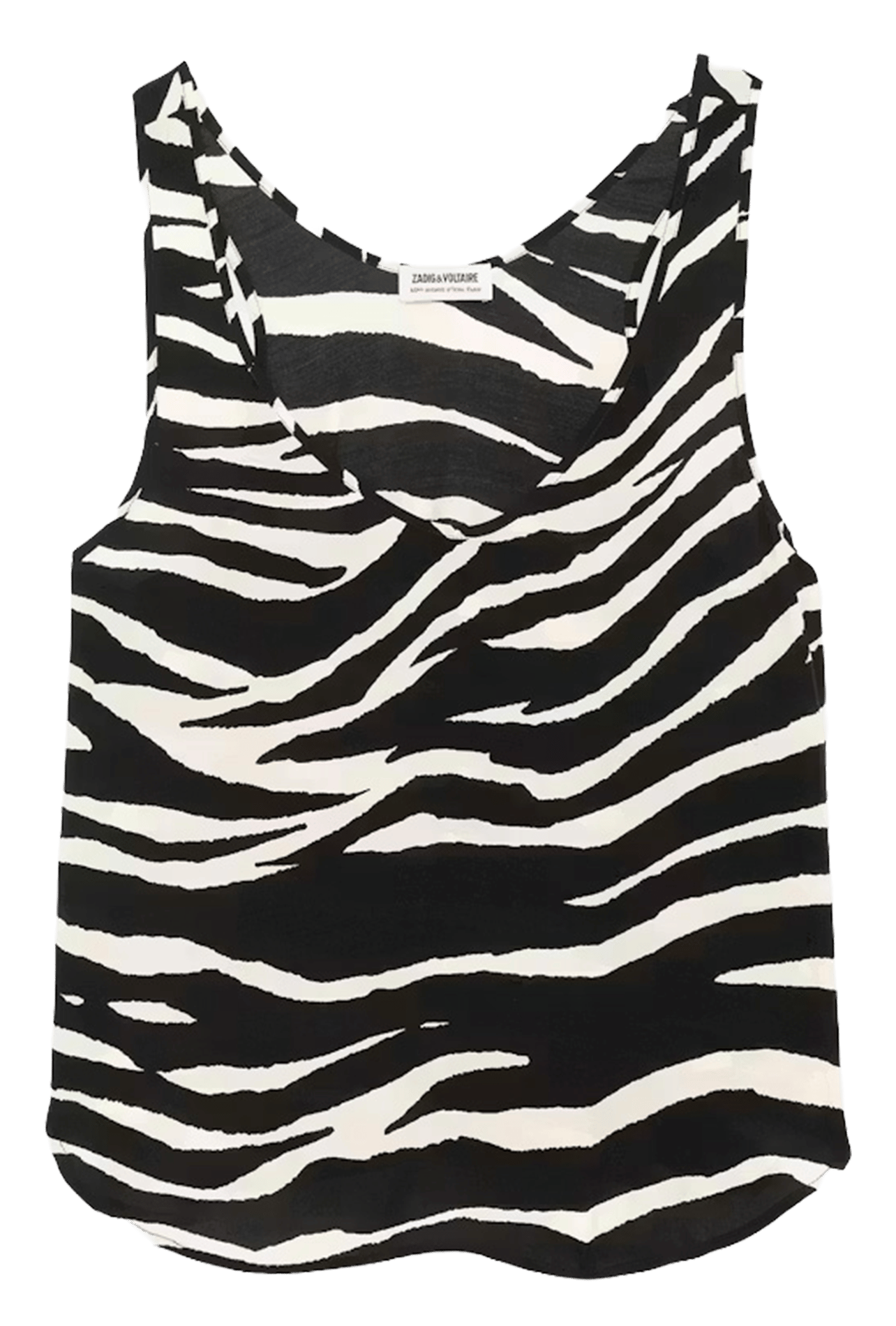 Top droit zébré col v tarys ZADIG&VOLTAIRE Noir