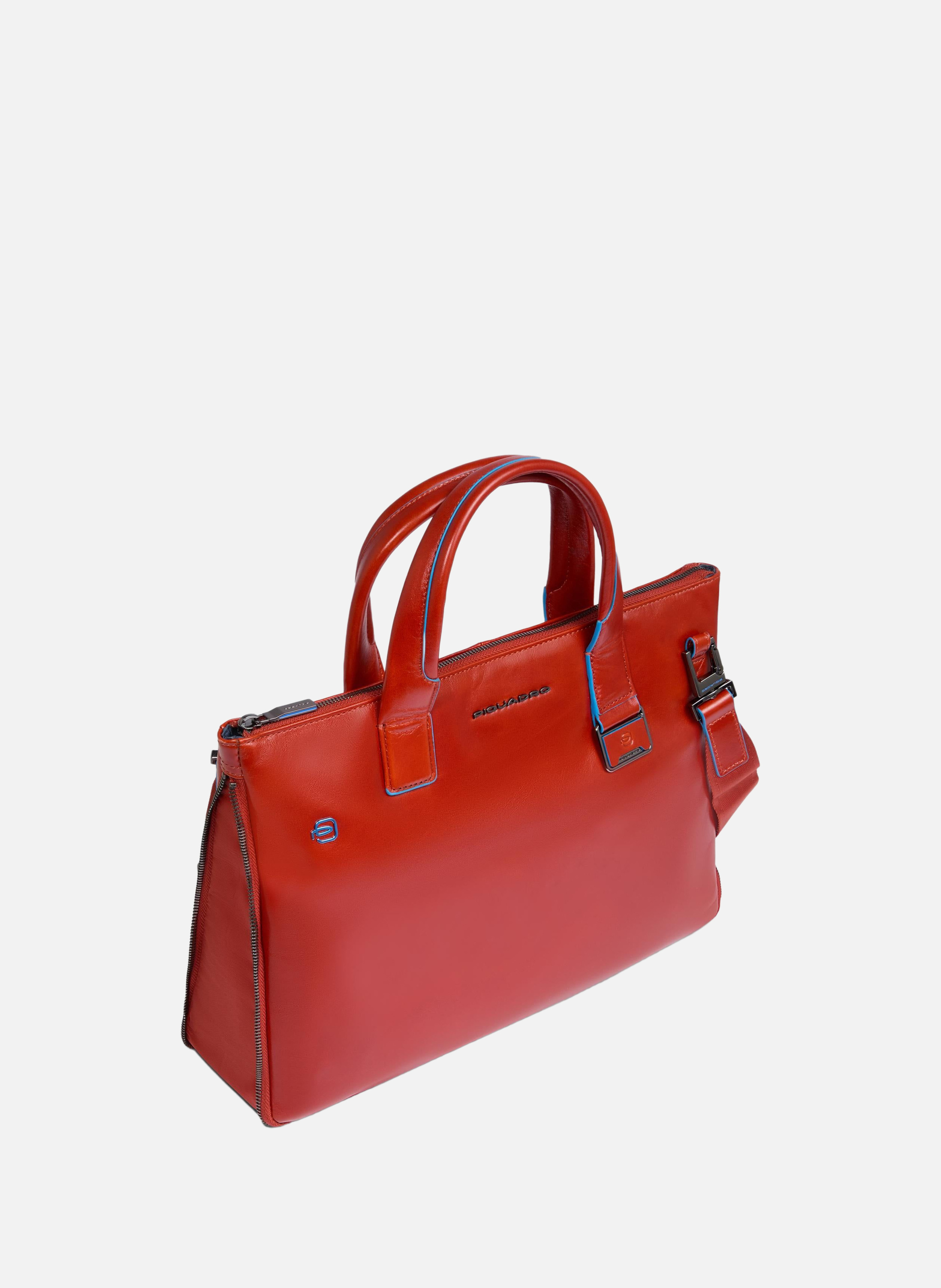 Sac à ordinateur mince 14" personnalisable PIQUADRO Marron
