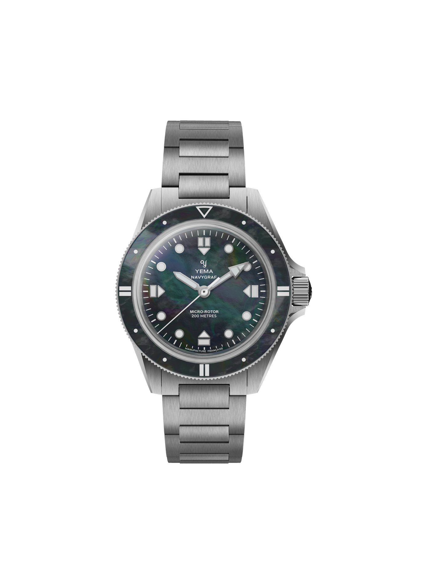 Montre automatique Navygraf Pearl CMM.20 en acier inoxydable YEMA Bleu