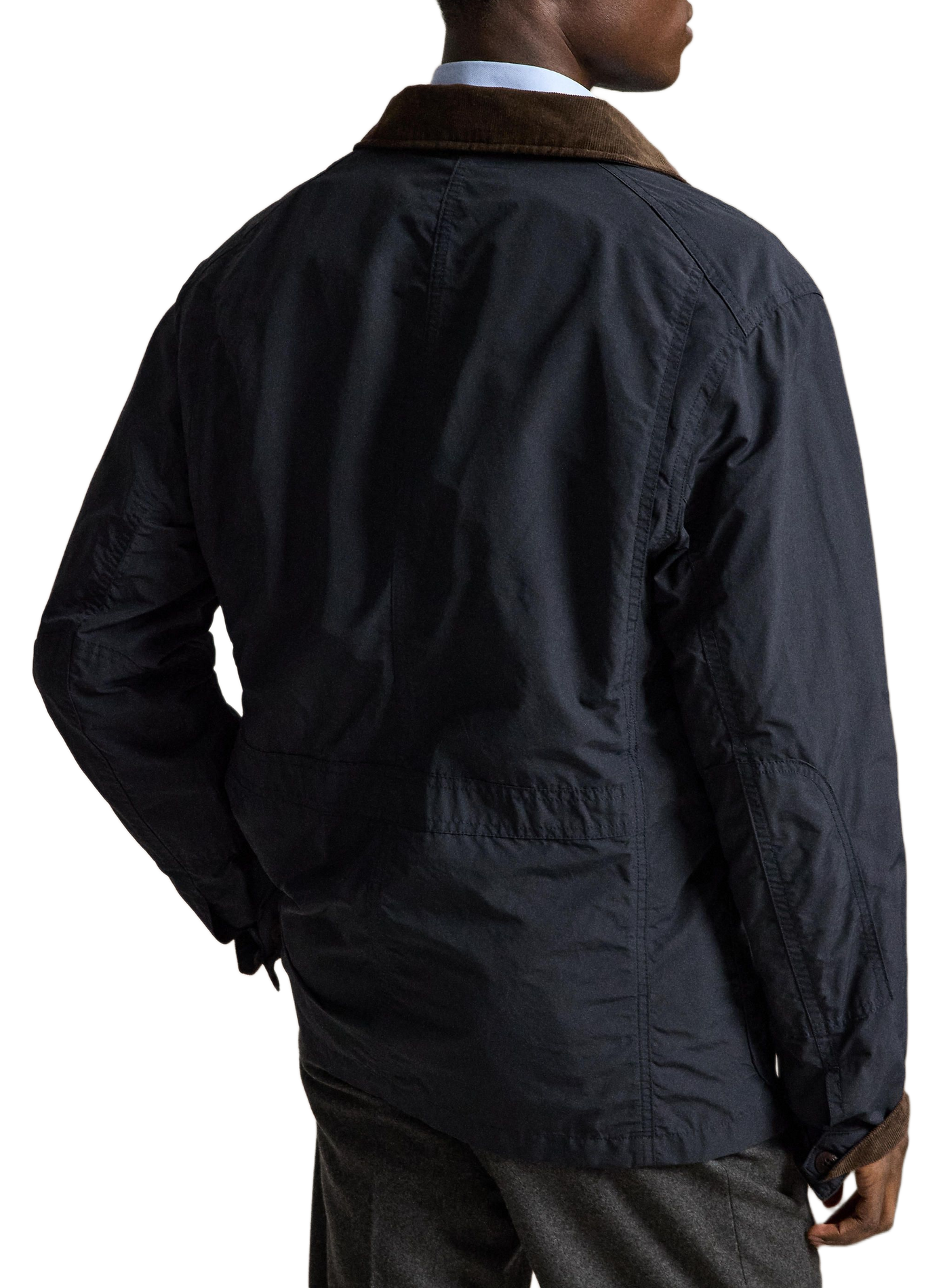 Blouson droit col classique en coton mélangé POLO RALPH LAUREN Bleu