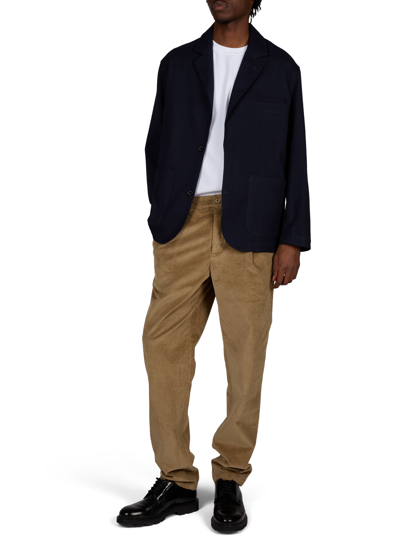 Straight blazer with a tailored collar. REPLAY Blue