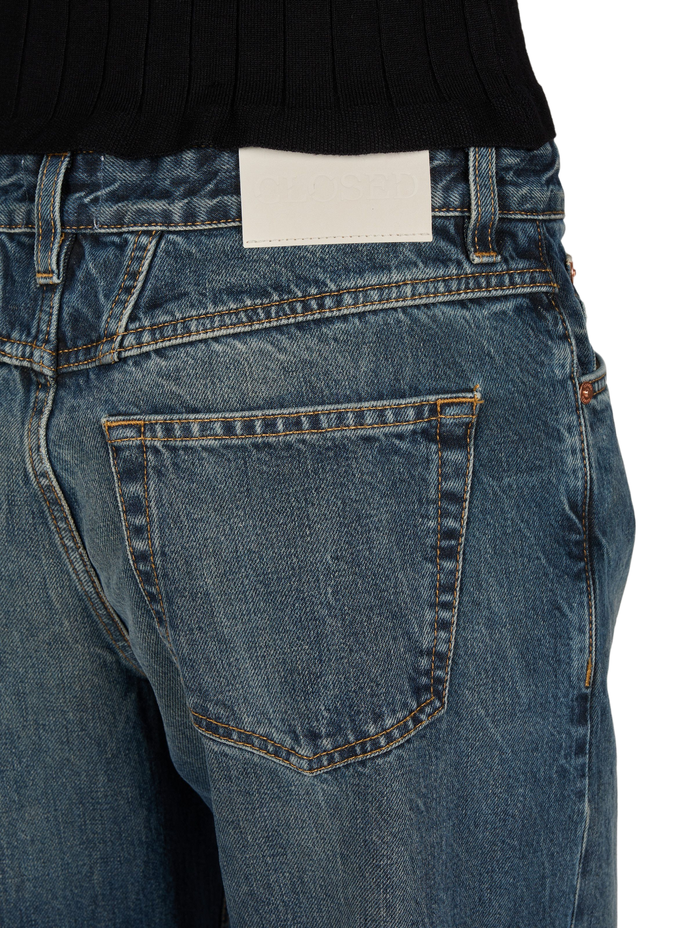 Straight leg wide leg plain jeans CLOSED Blue