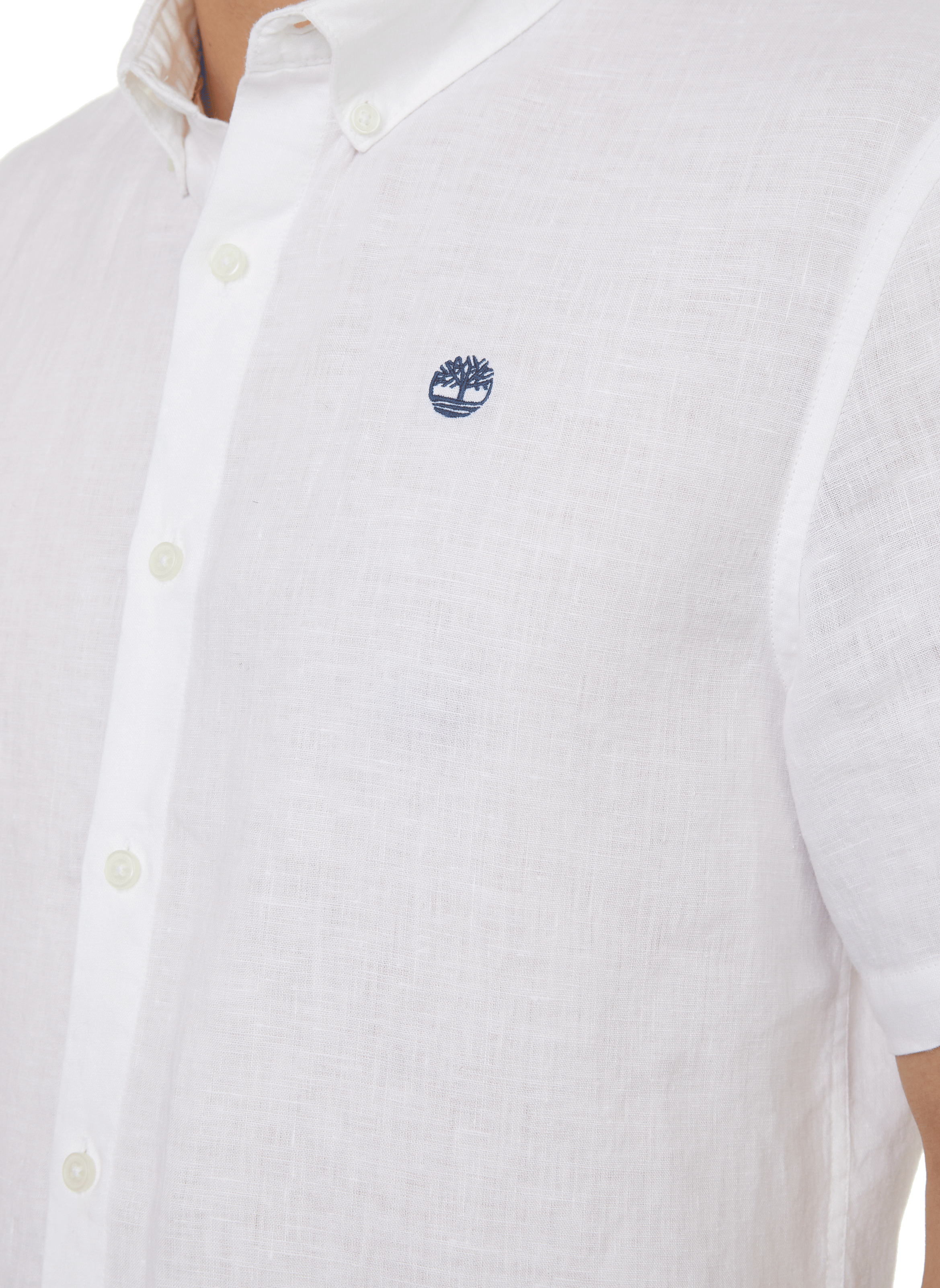 Chemise slim en lin TIMBERLAND Blanc