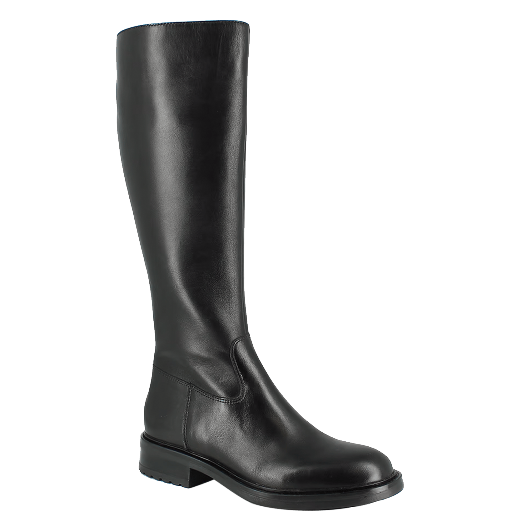 Bottes En Cuir Noir JONAK Taille 38 - Doublure Fourrure Blanche - Talon 2-7 Cm - Occasion Comme Neuves