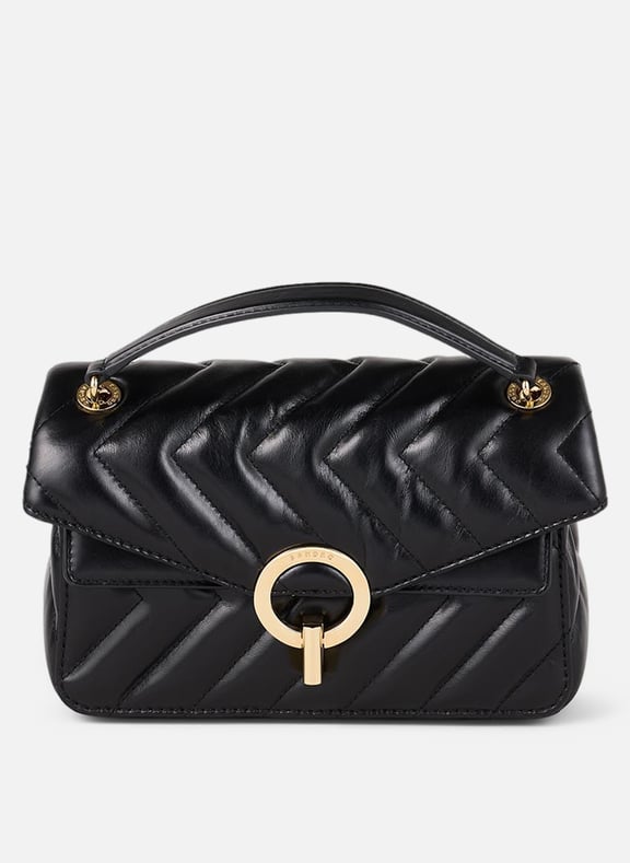 Petit sac en cuir matelassé yza Noir by SANDRO SANDRO Petit sac en cuir matelassé yza Noir