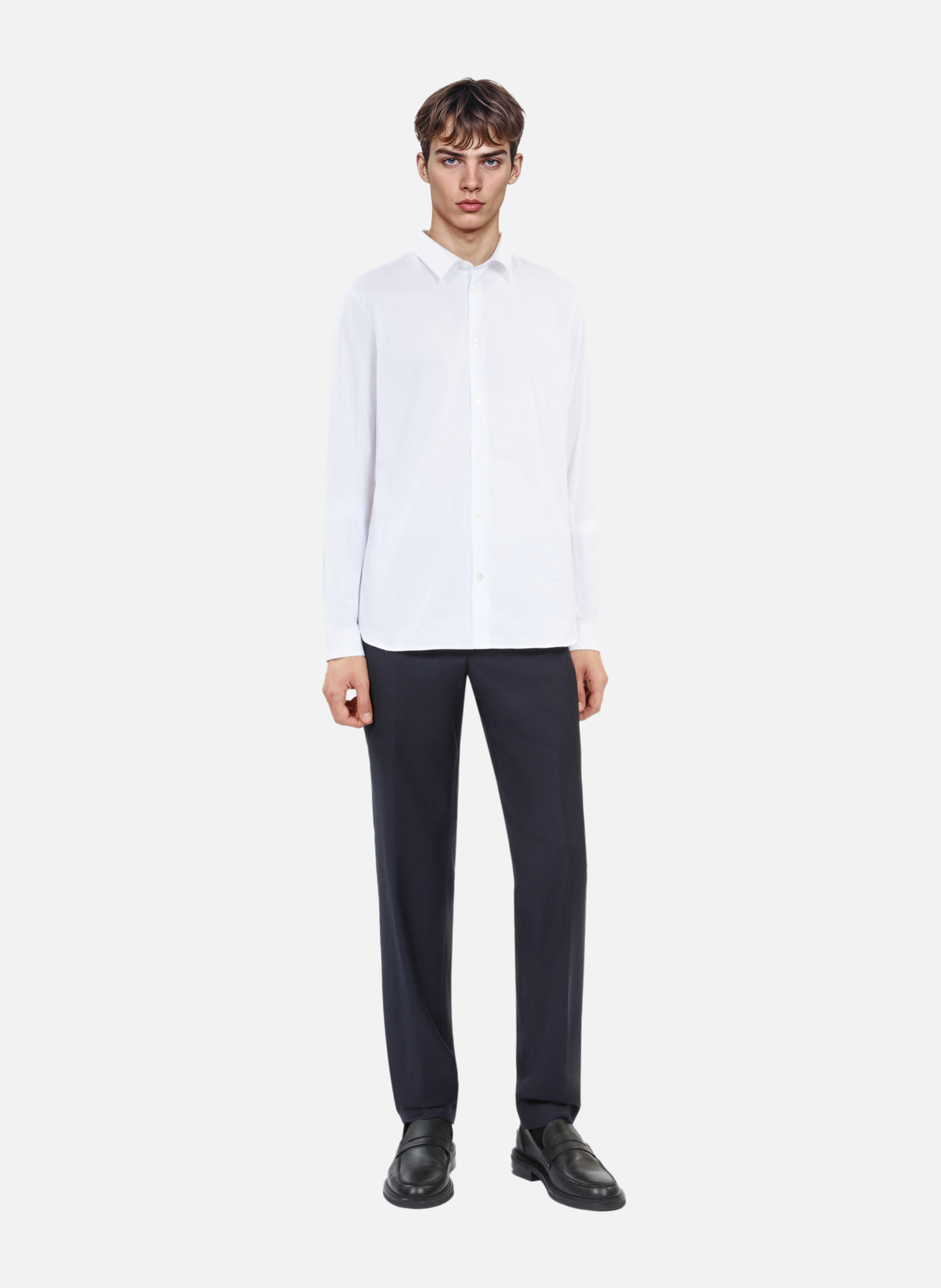 Chemise formelle slim en popeline THE KOOPLES Blanc