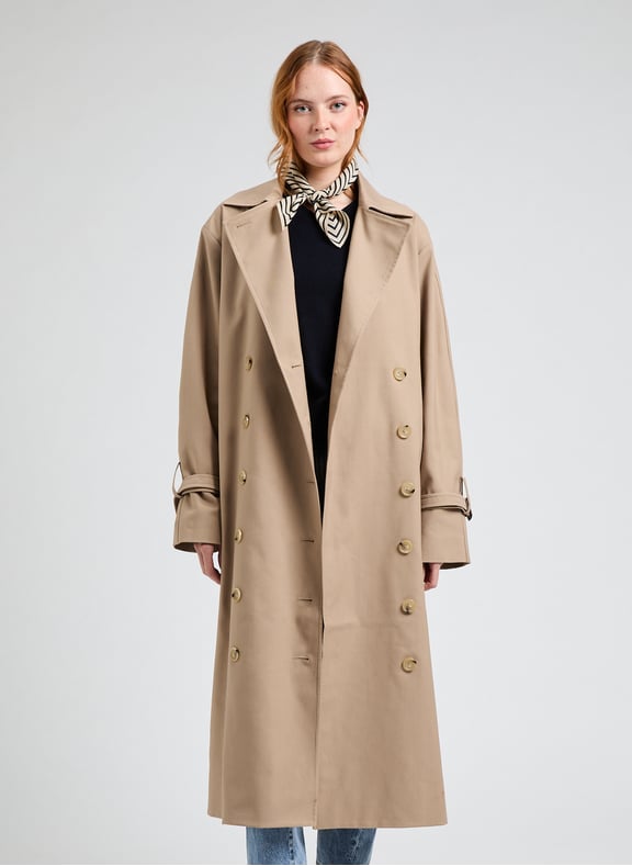 Cotton-blend trench coat Brown by TOTEME TOTEME Cotton-blend trench coat Brown