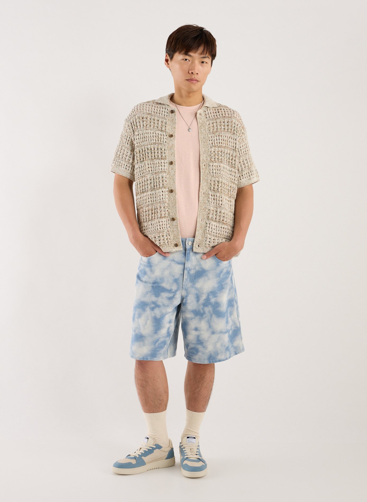 Chemise manches courtes en maille  LES DEUX Beige