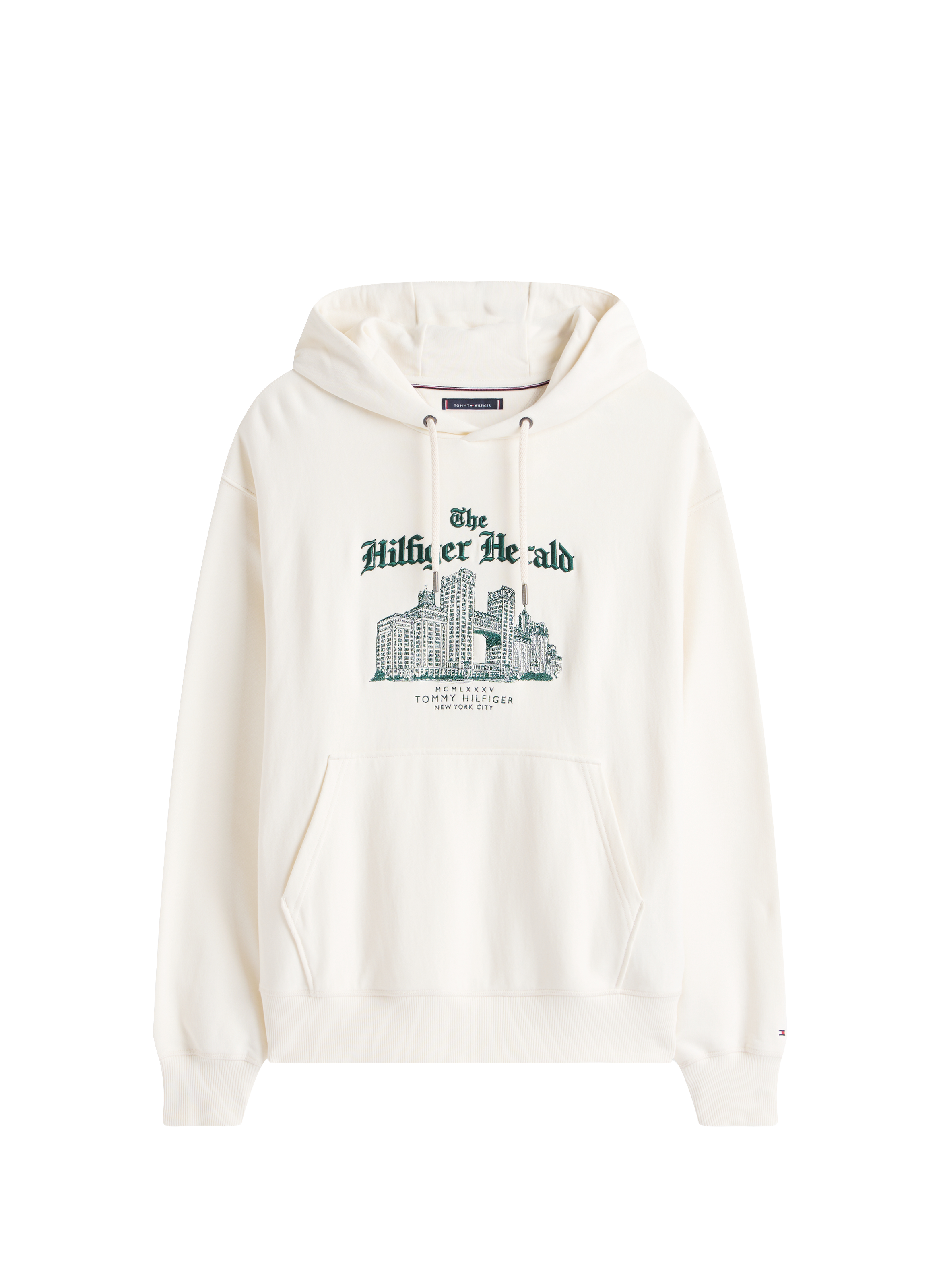 Embroidered cotton sweatshirt TOMMY HILFIGER Beige