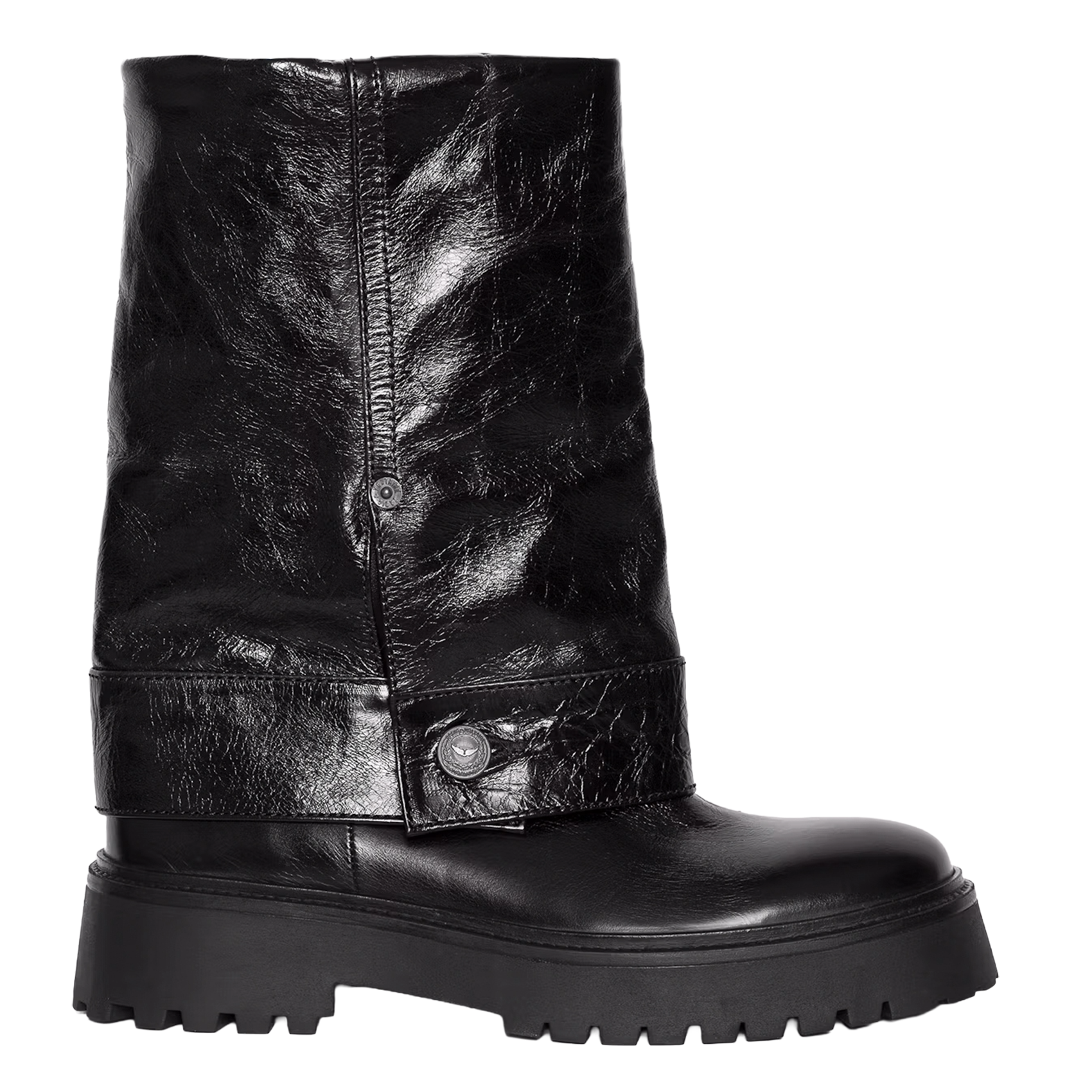 Bottes effet pantalon en cuir effet vintage angie ZADIG&VOLTAIRE Noir