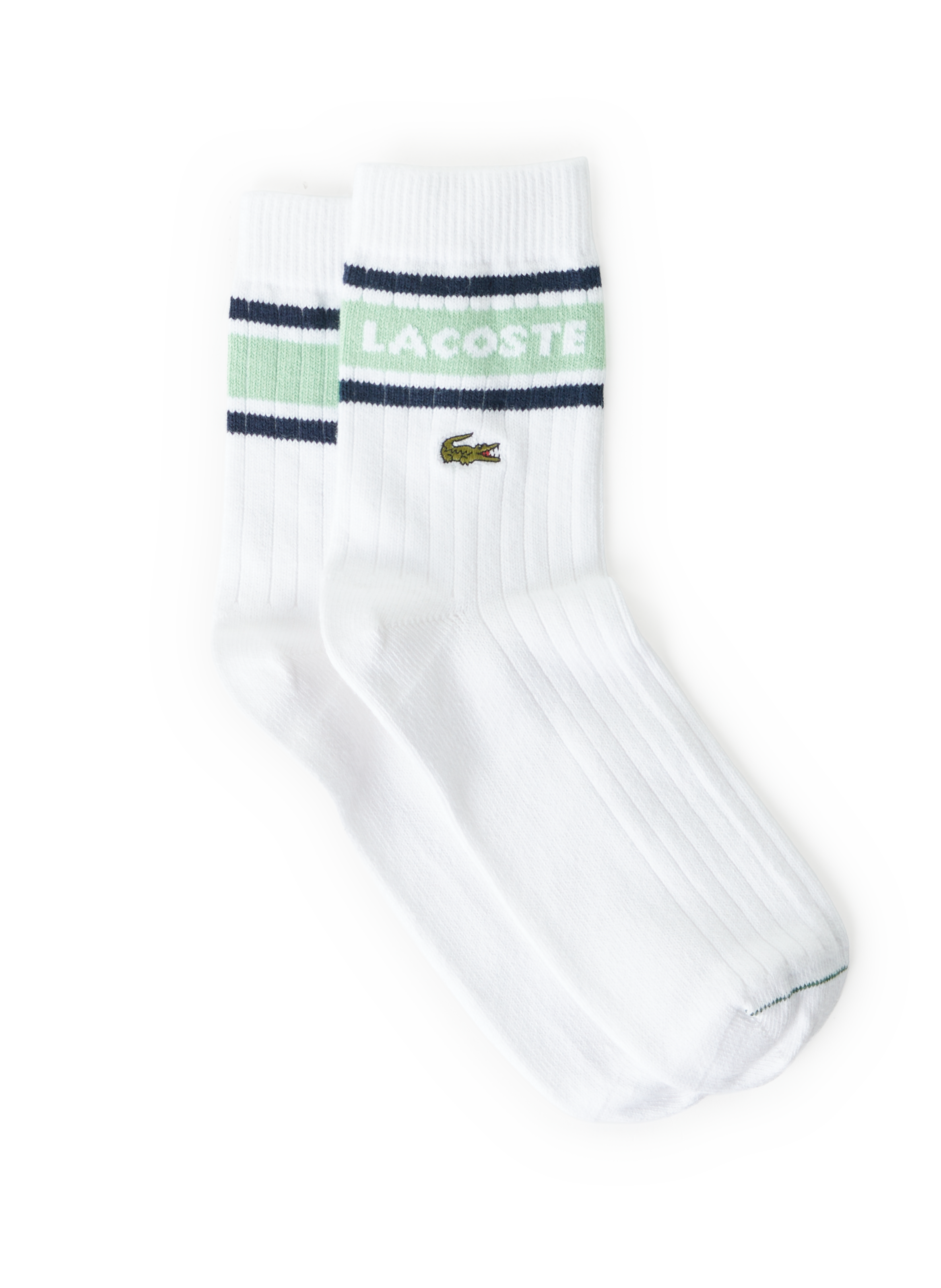 LACOSTE Cotton mid-calf socks White