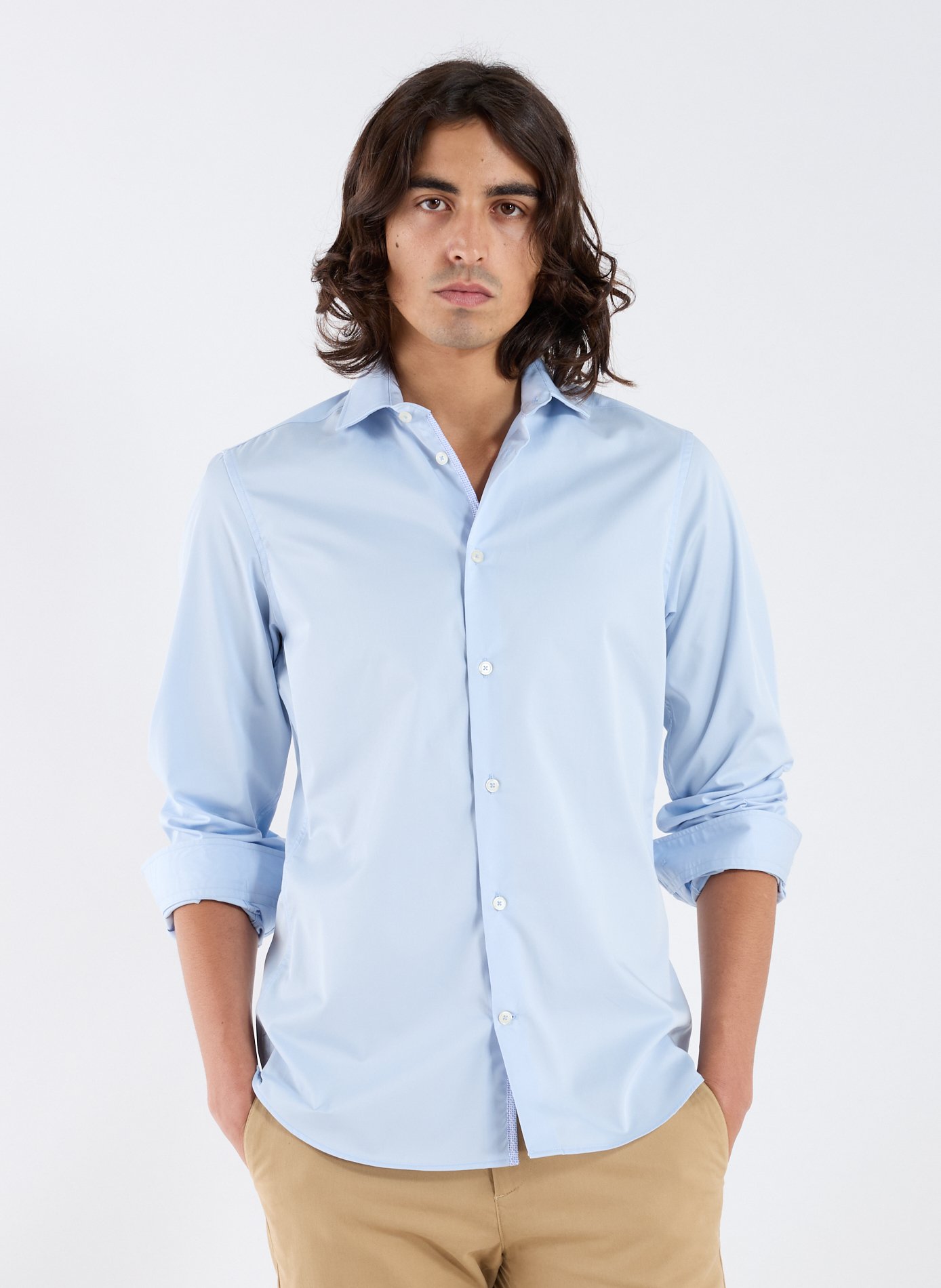 AU PRINTEMPS PARIS Cotton poplin shirt Blue