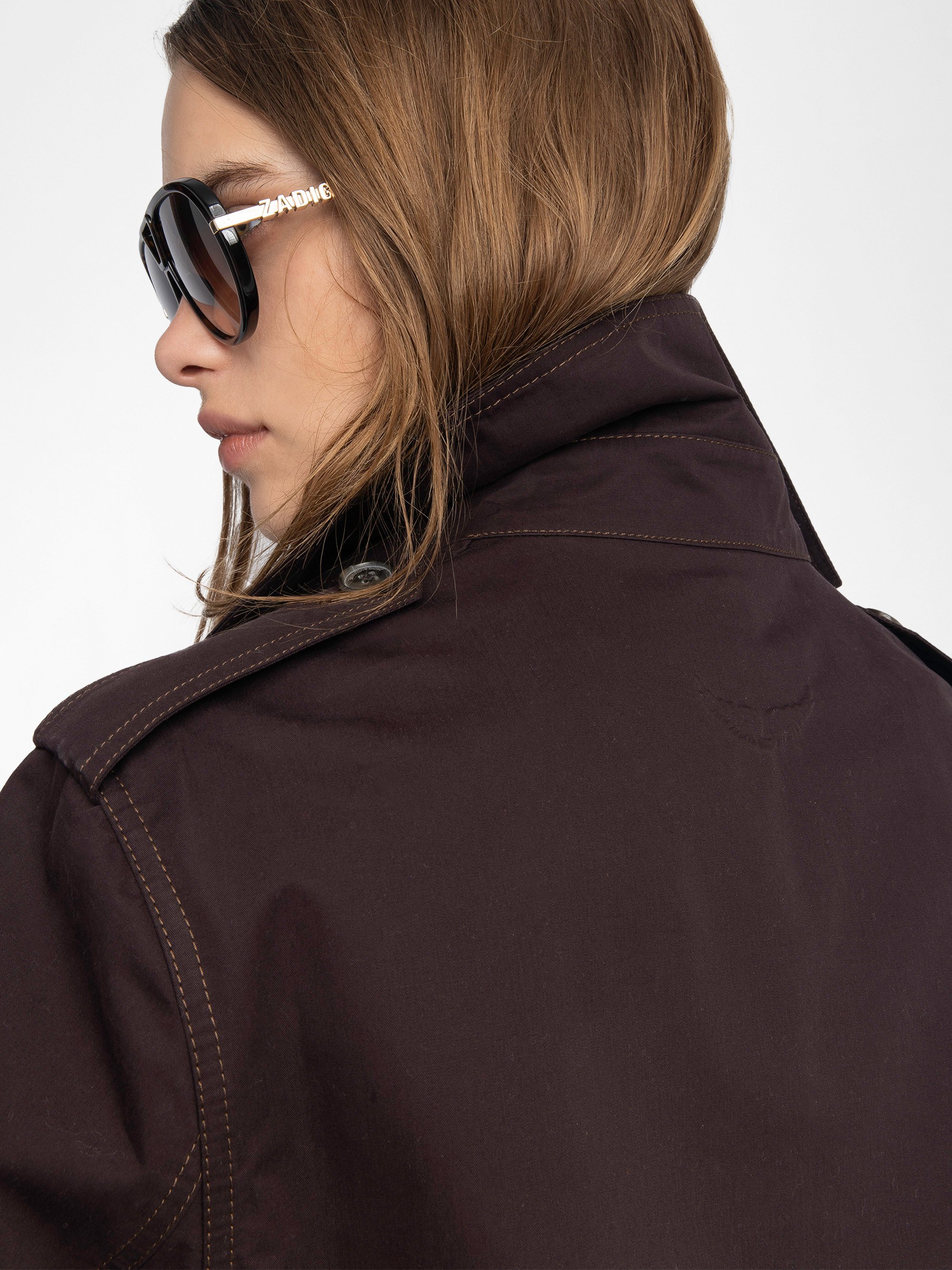 Trench col tailleur en coton kenar ZADIG&VOLTAIRE Marron