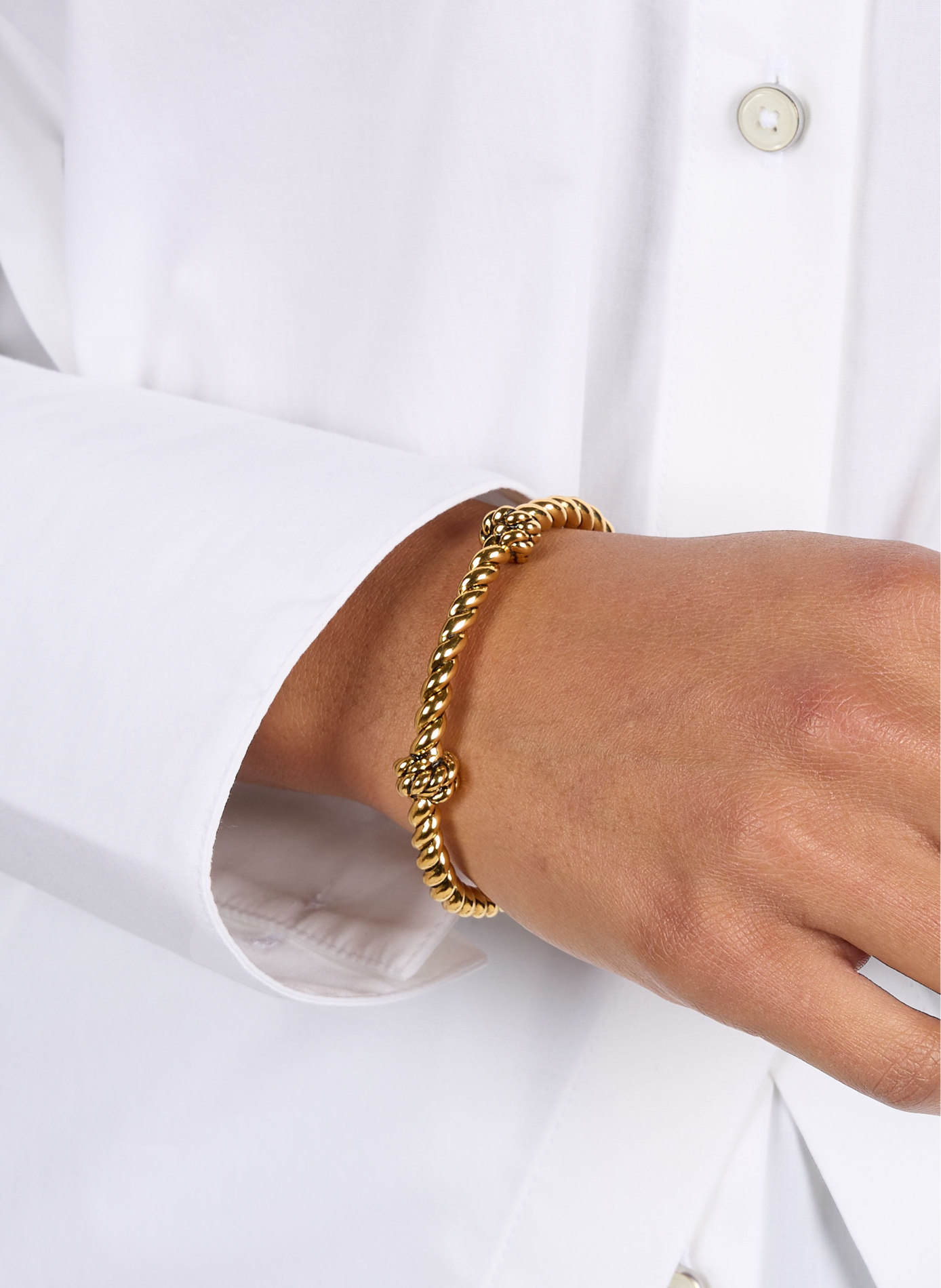 Bracelet torsadé Palazzo AURELIE BIDERMANN Doré