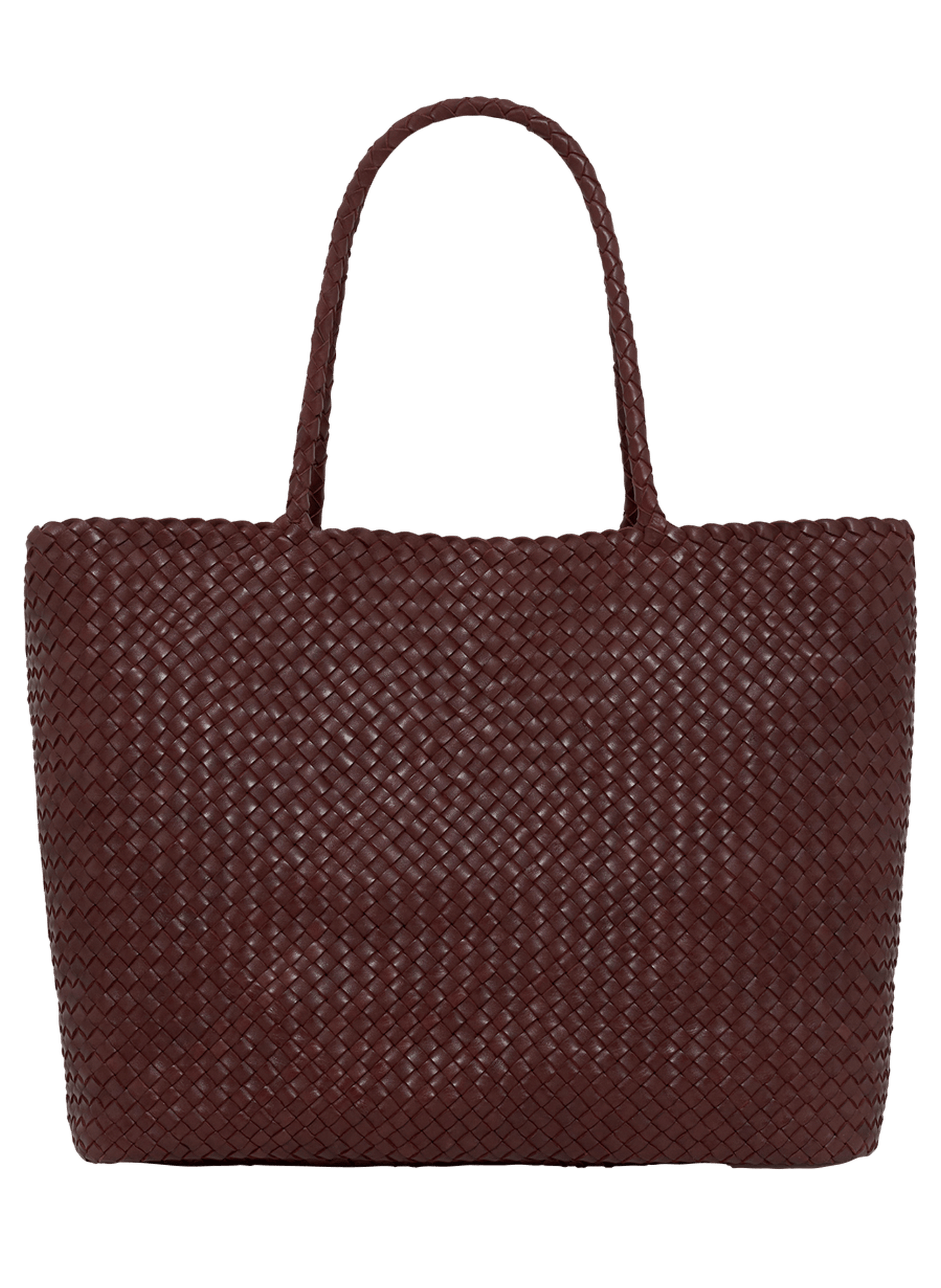 Sac cabas en cuir tressé - gabriel PABLO Rouge