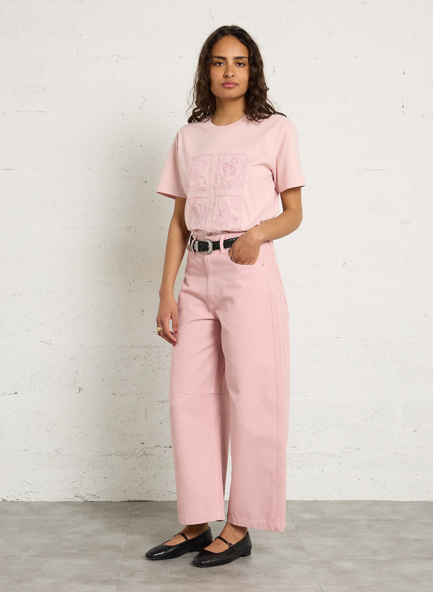 Ballerines léopard en cuir suédé mikie BOBBIES Noir