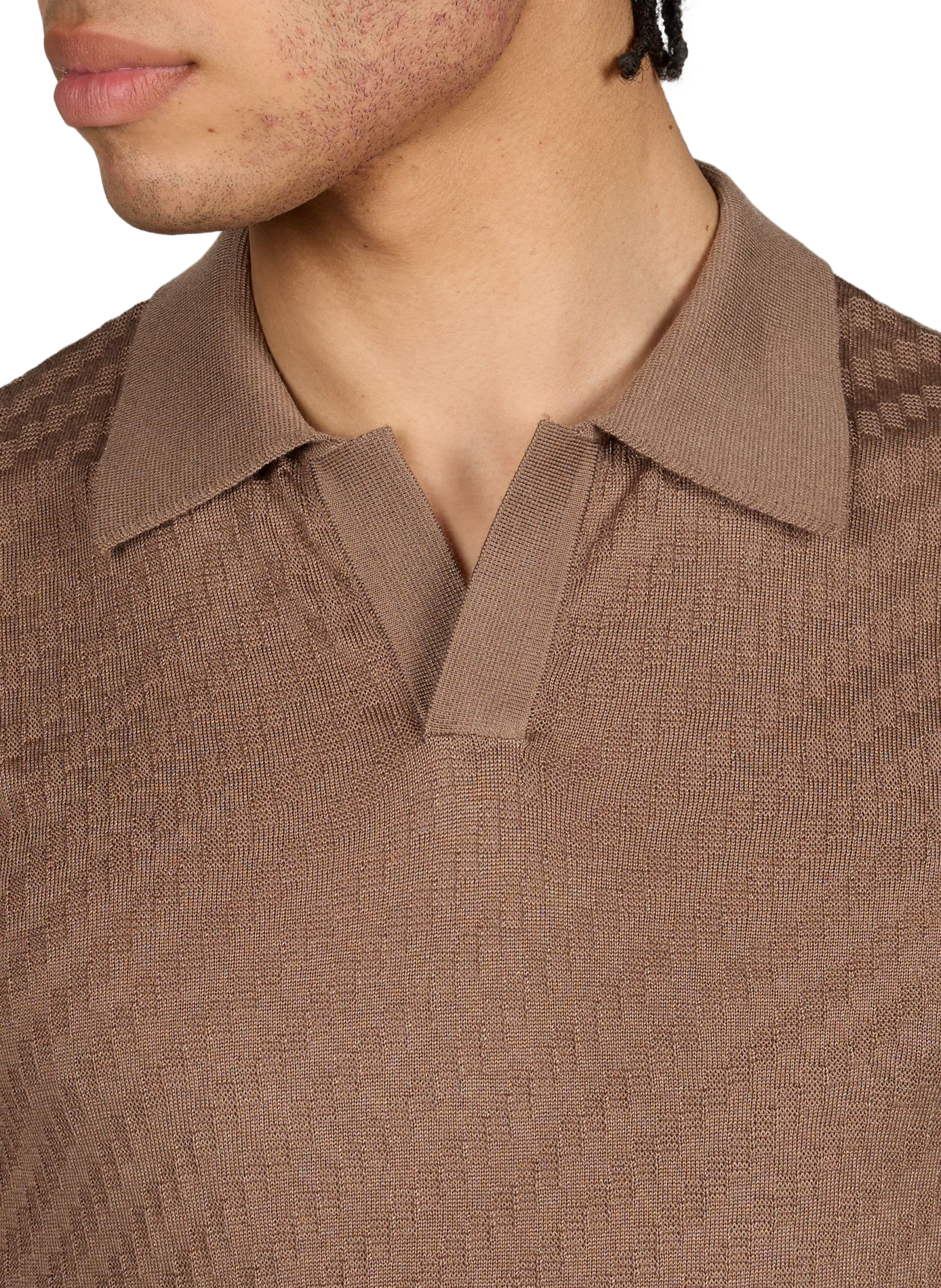 Short-sleeved polo shirt with logo EMPORIO ARMANI Brown