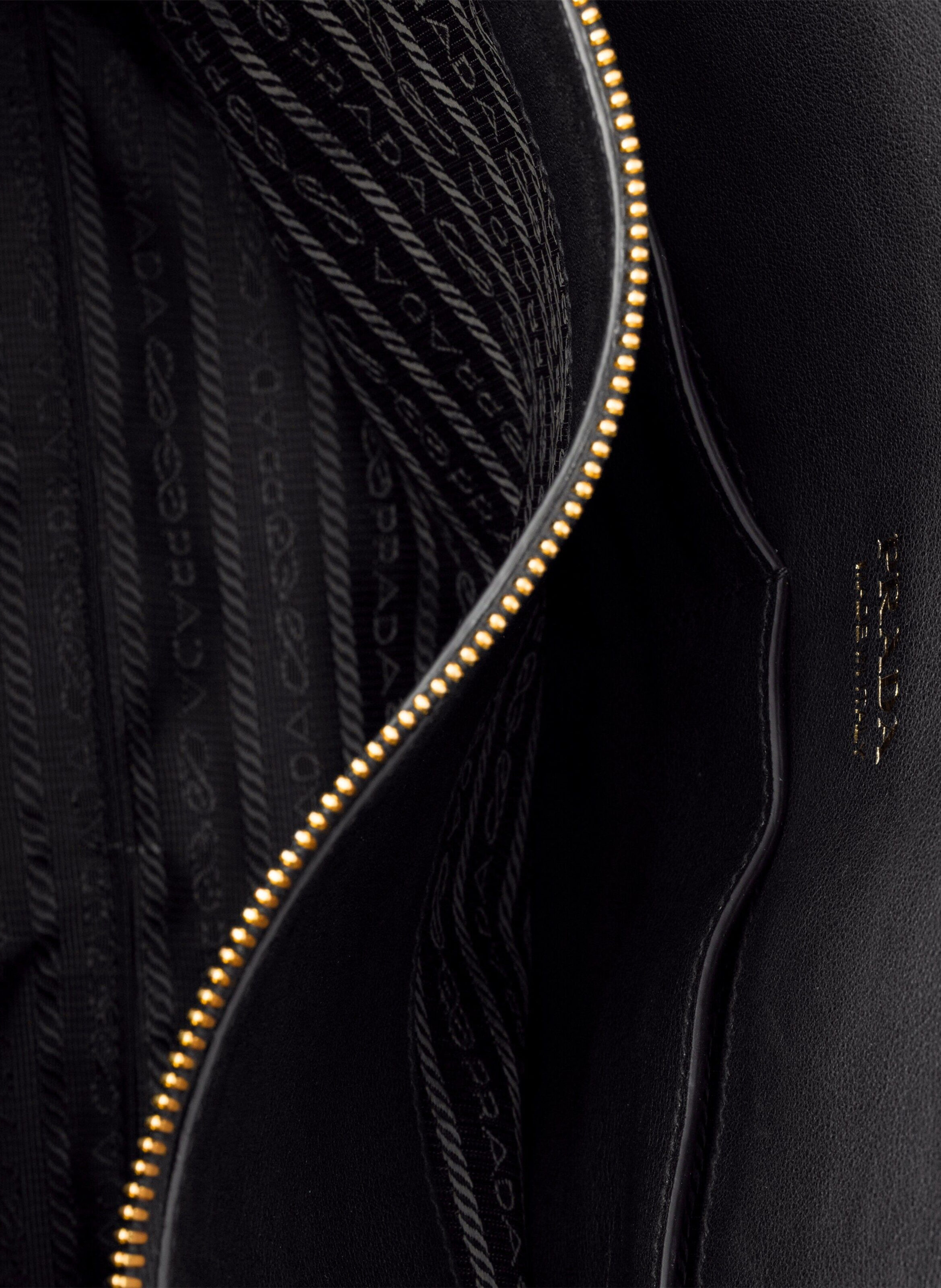 Grand cabas en cuir PRADA Noir