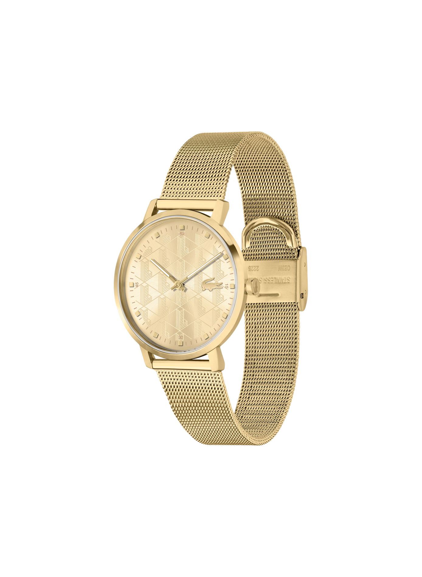 Quartz Crocorigin watch in stainless steel LACOSTE Golden