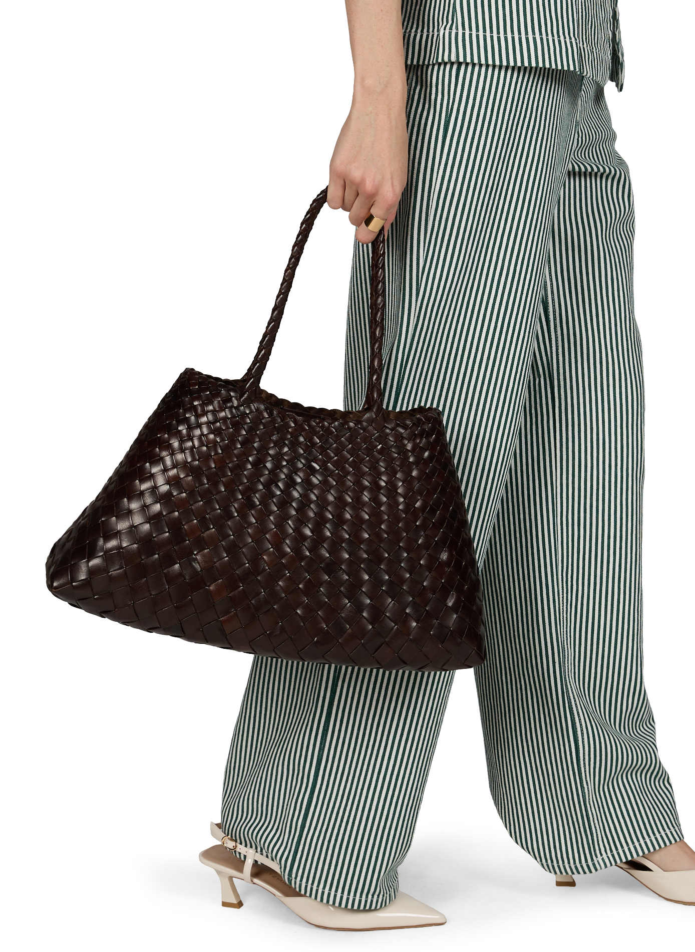 Grote boodschappentas Santa Croce Big DRAGON DIFFUSION Bruin