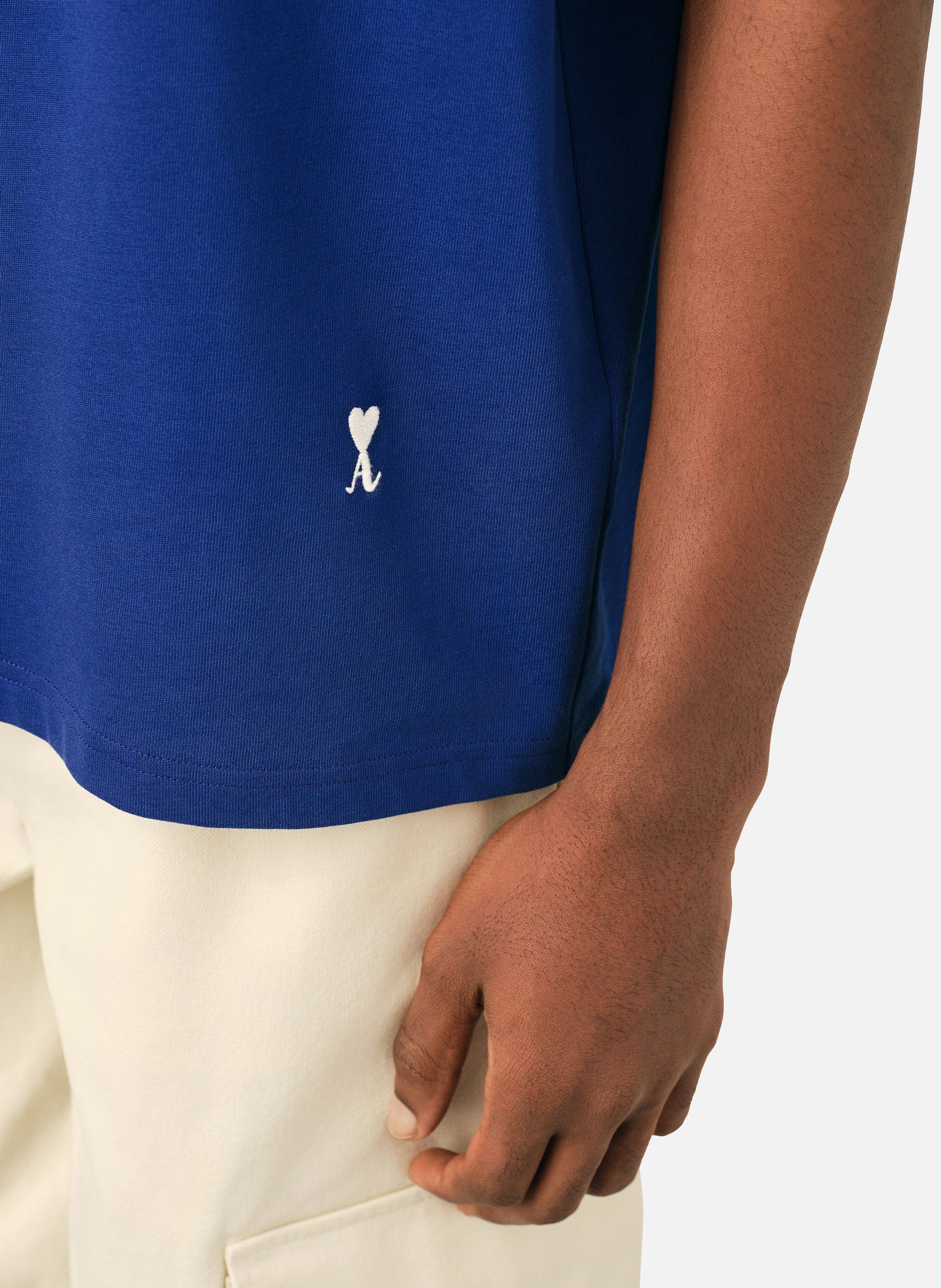 T-shirt thank you for being à friend unisexe en coton AMI PARIS Bleu
