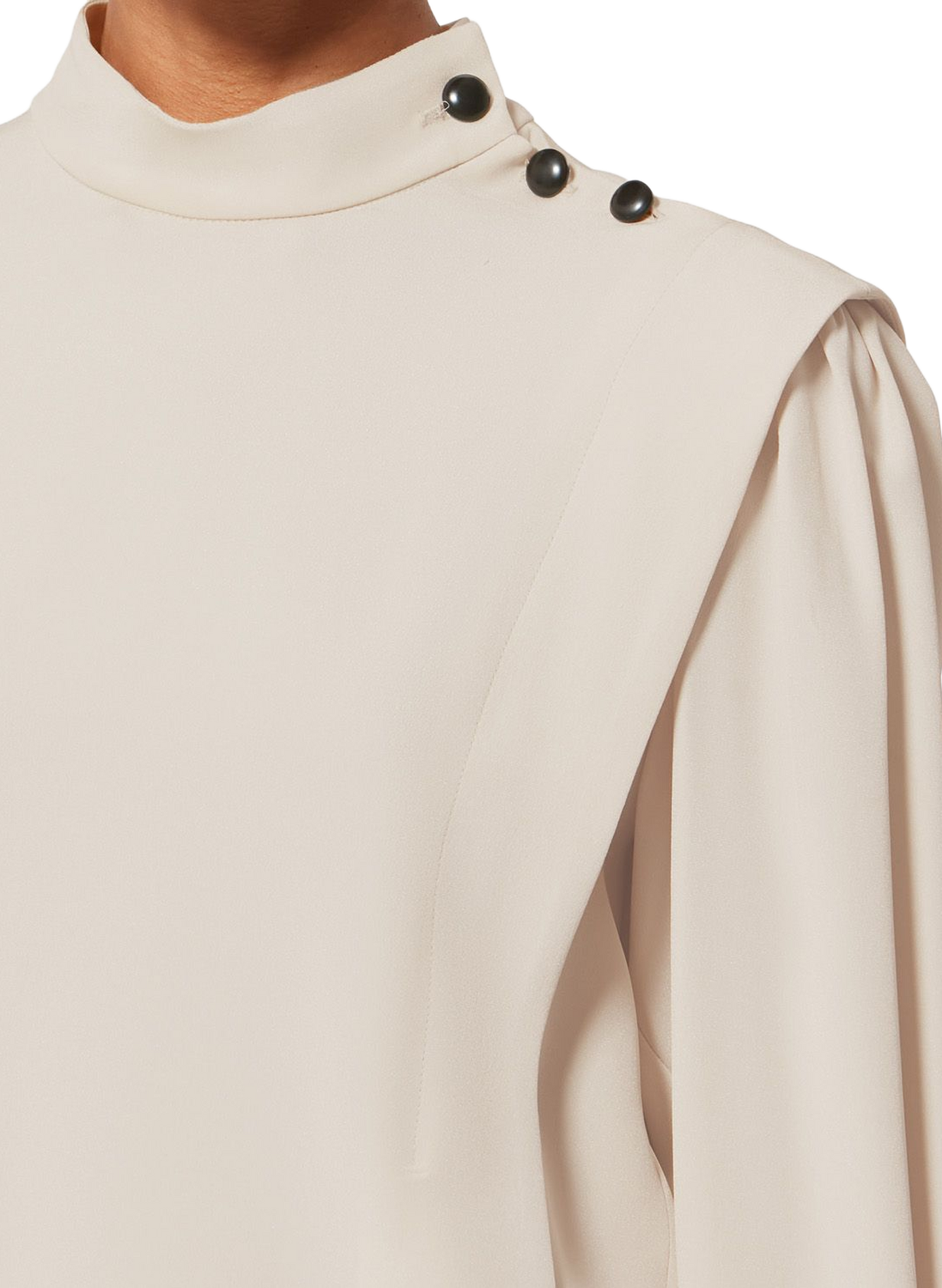 Long-sleeved fluid crepe top ISABEL MARANT White