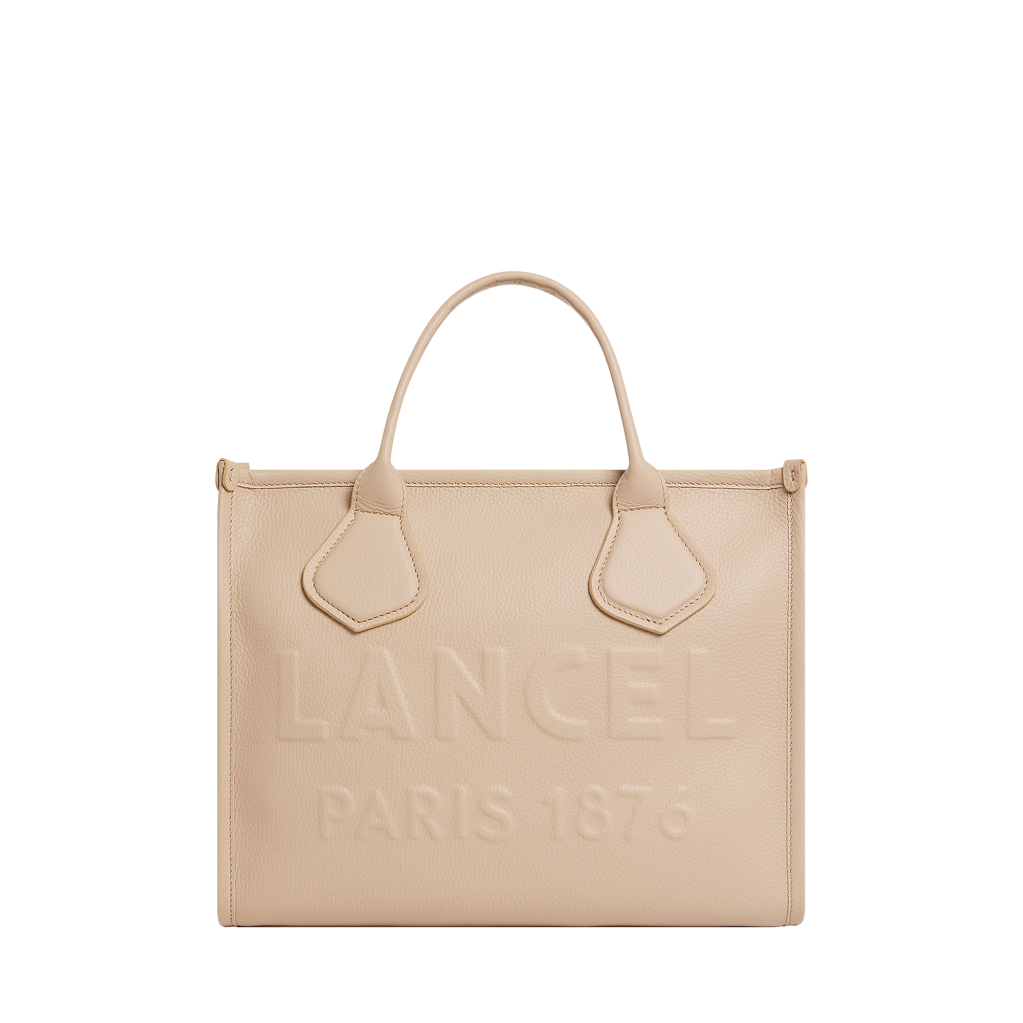 Zipped tote bag small jour by lancel in leather LANCEL Beige