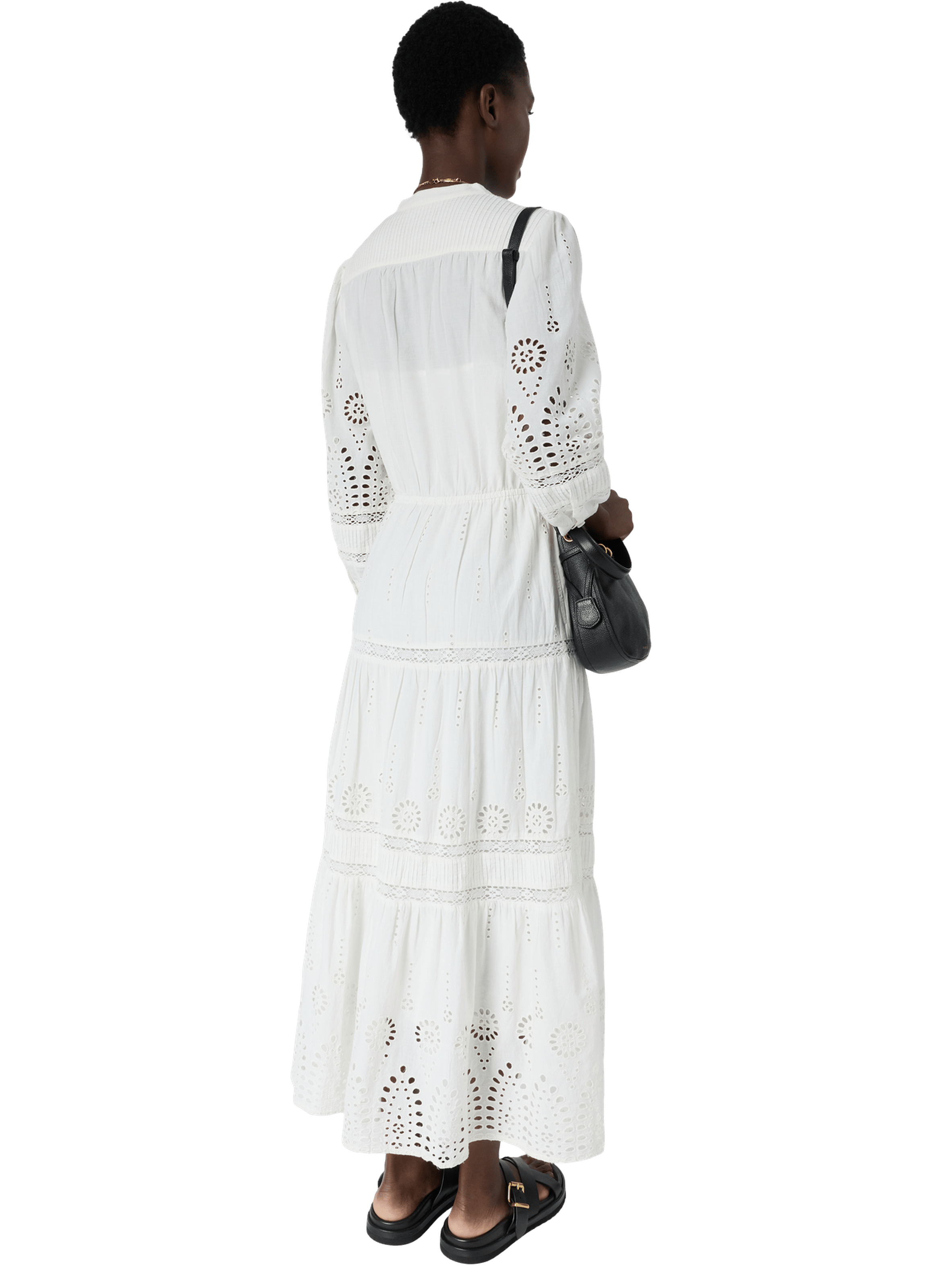 Robe longue à broderies en coton - rhonie GERARD DAREL Beige