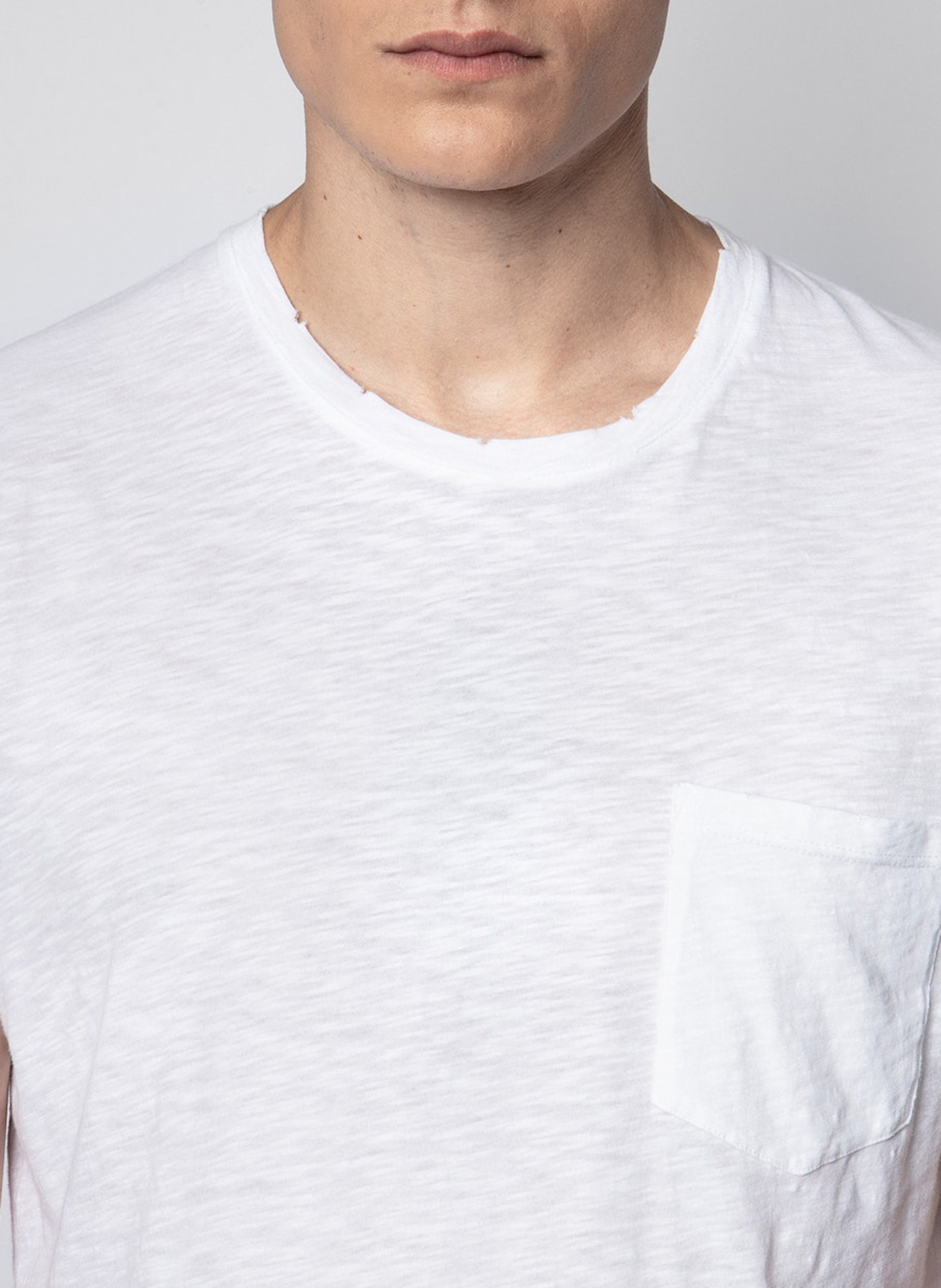 Tee-shirt droit en coton stockholm Wit