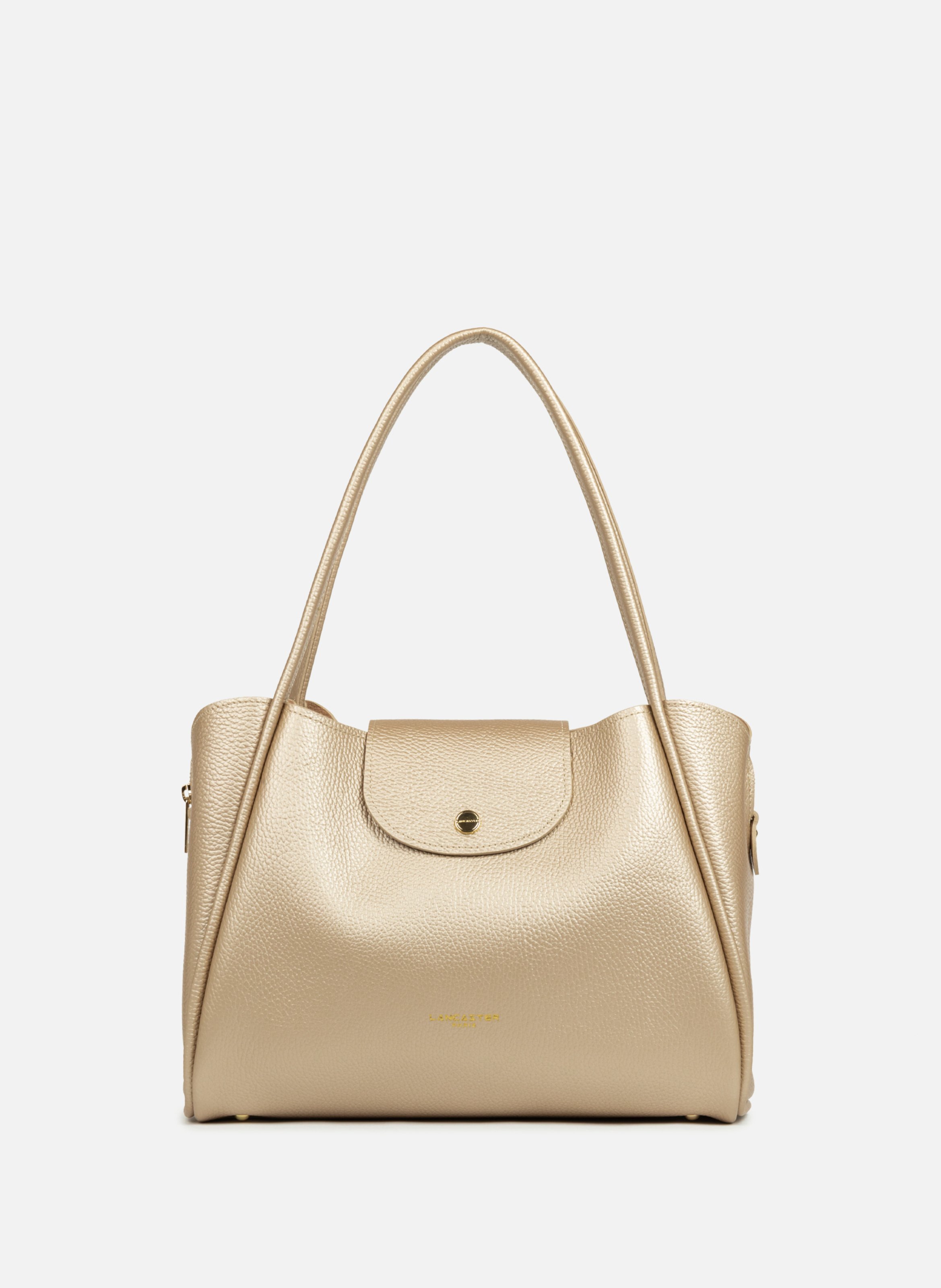 Grand sac cabas épaule - ida double LANCASTER Doré