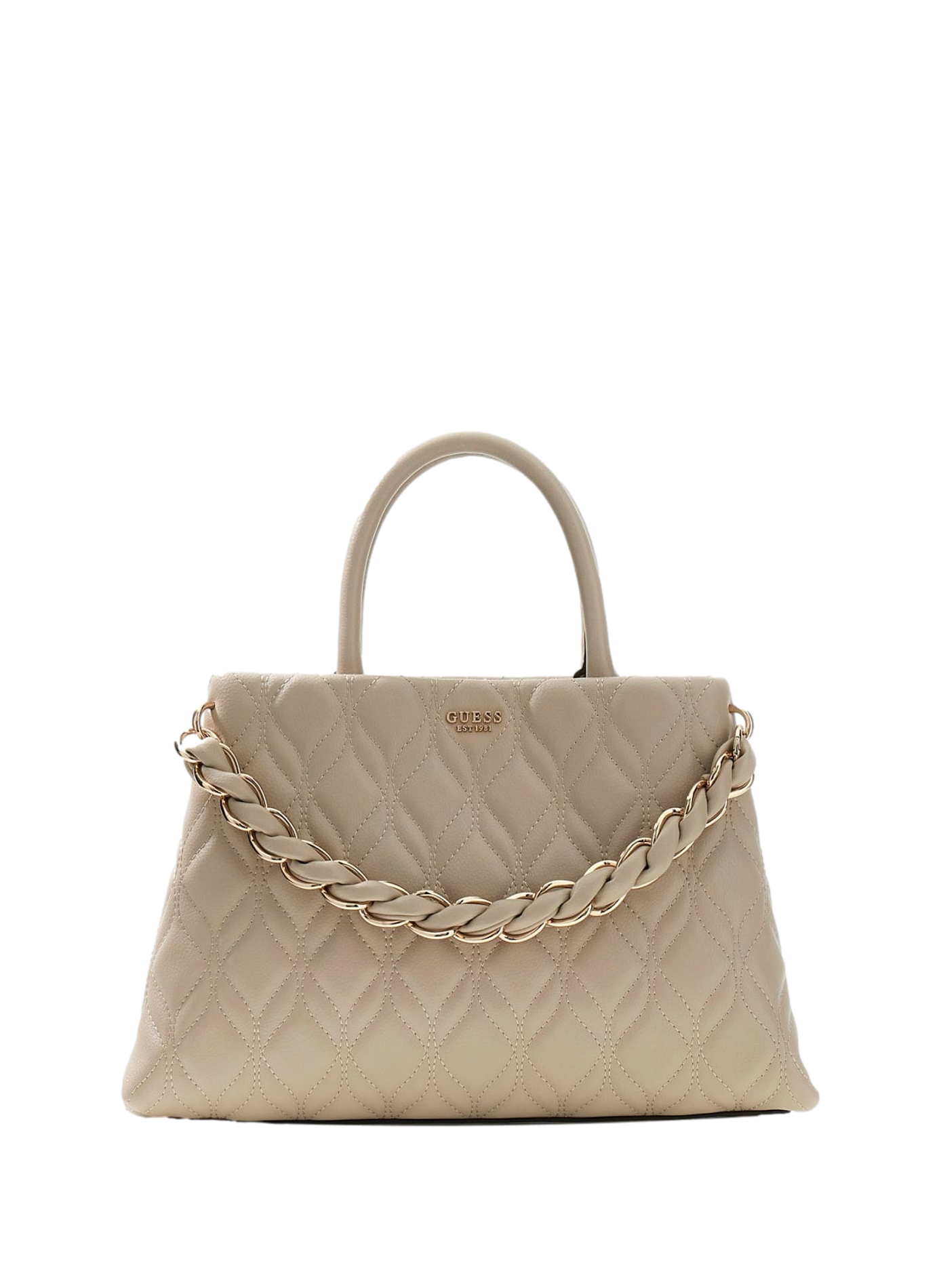 Sac à bandoulière matelassé Maxine GUESS Beige