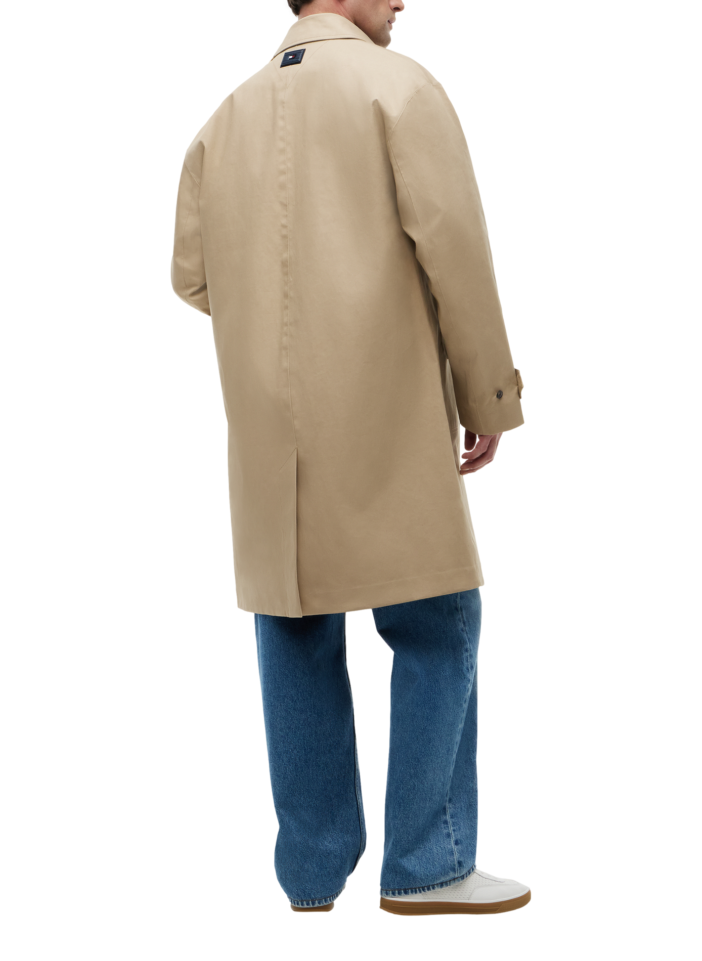 Trench droit en coton TOMMY HILFIGER Beige