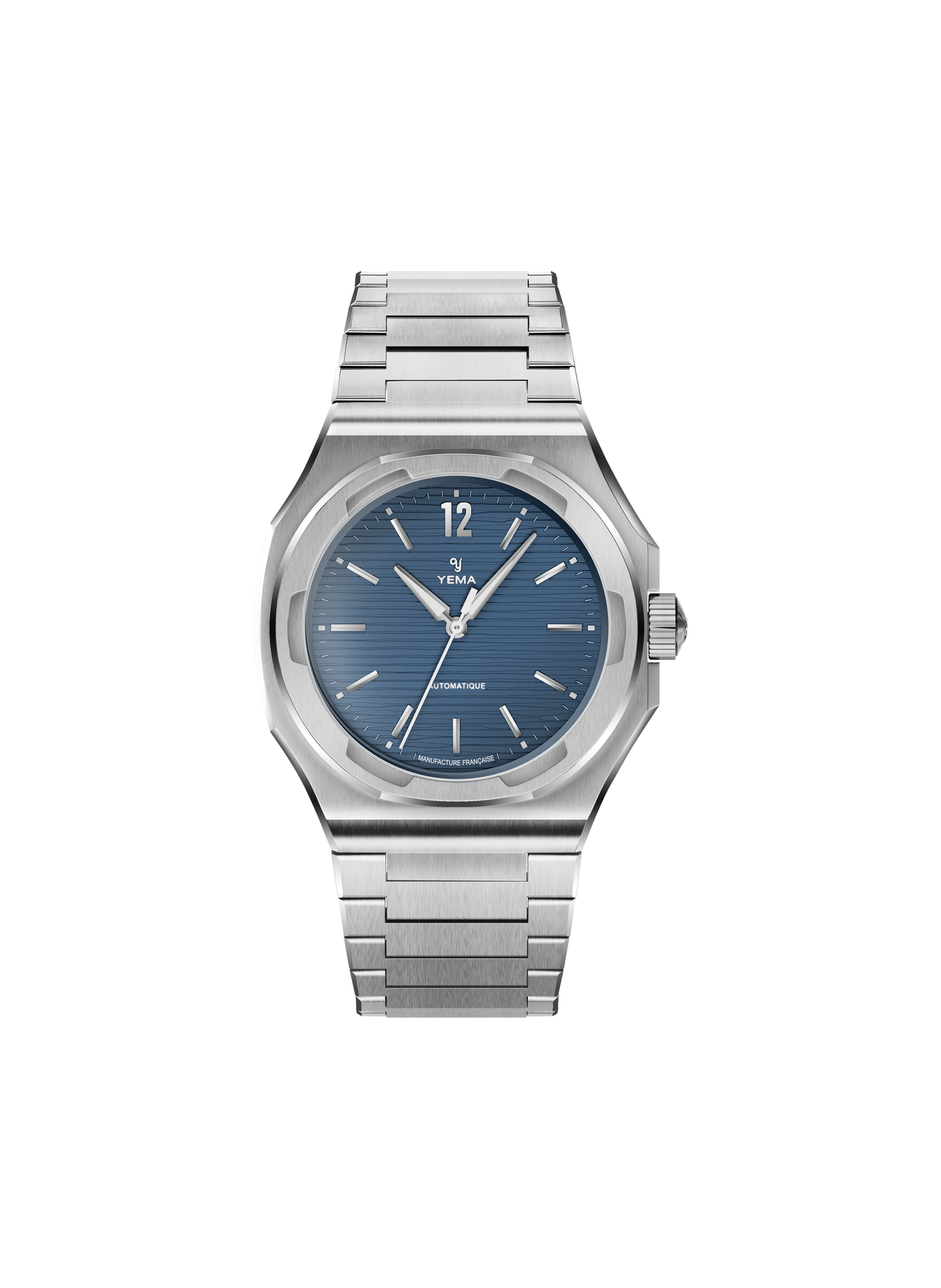 Montre automatique Wristmaster Slim CMM.20 en acier inoxydable YEMA Bleu