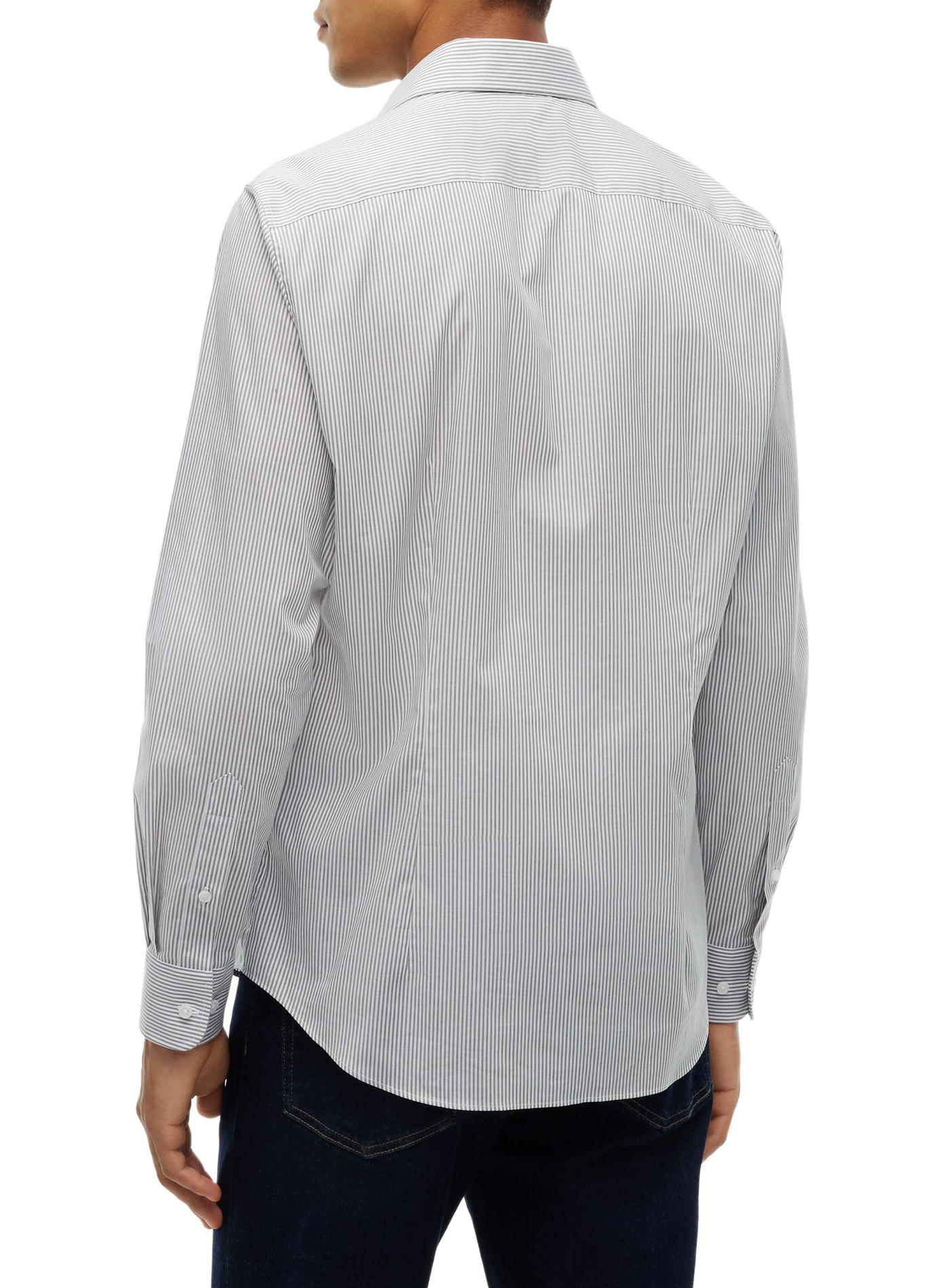 Gestreiftes Hemd aus Baumwolle TOMMY HILFIGER Grun