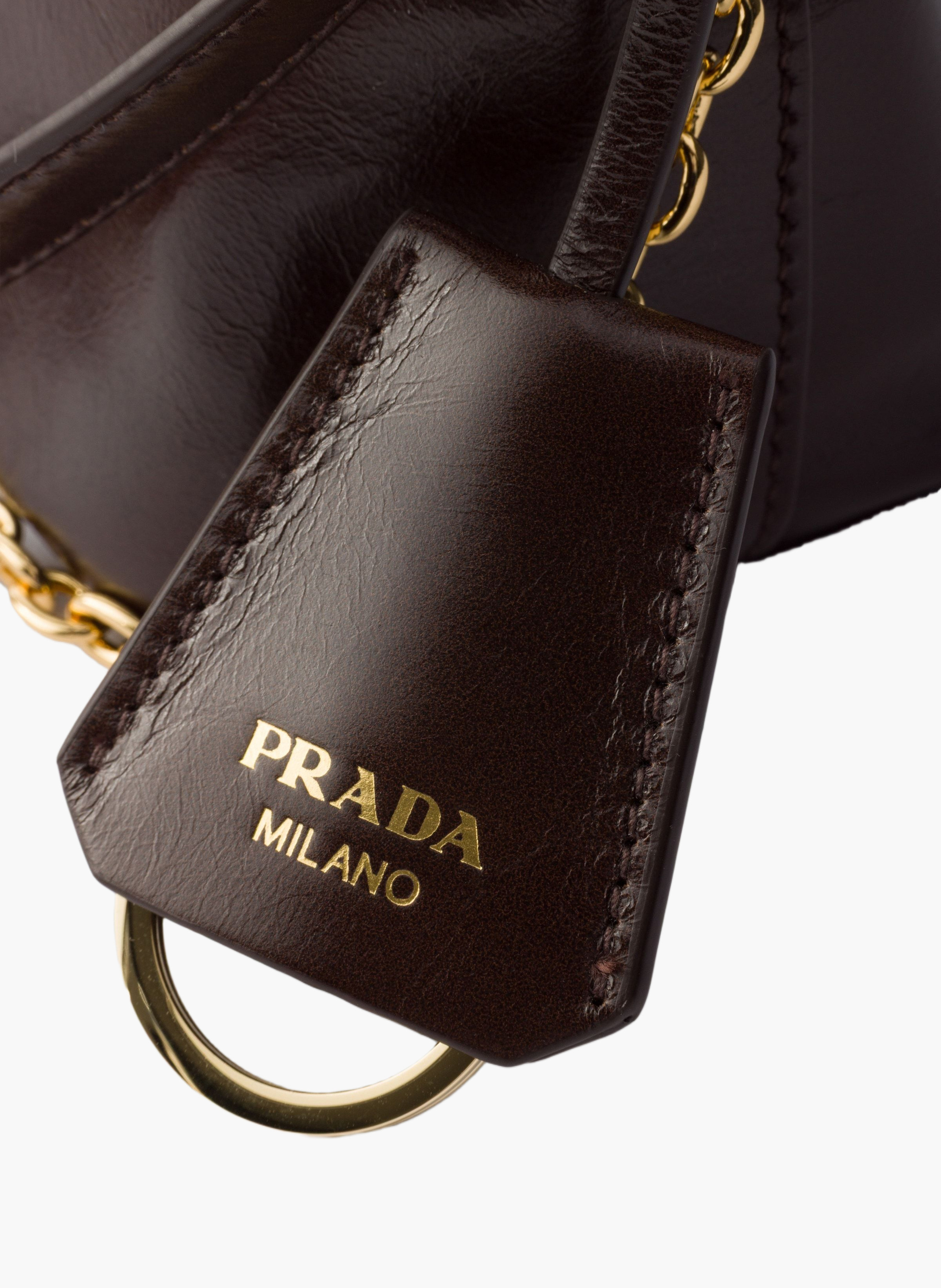 Mini sac en cuir PRADA Marron