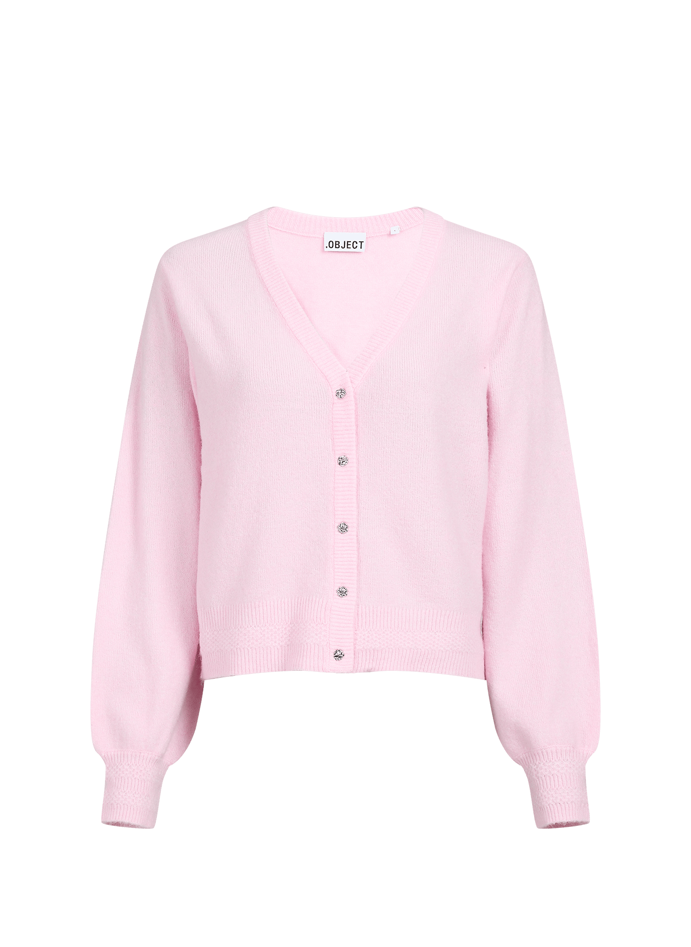 Straight V-neck vest OBJECT Pink
