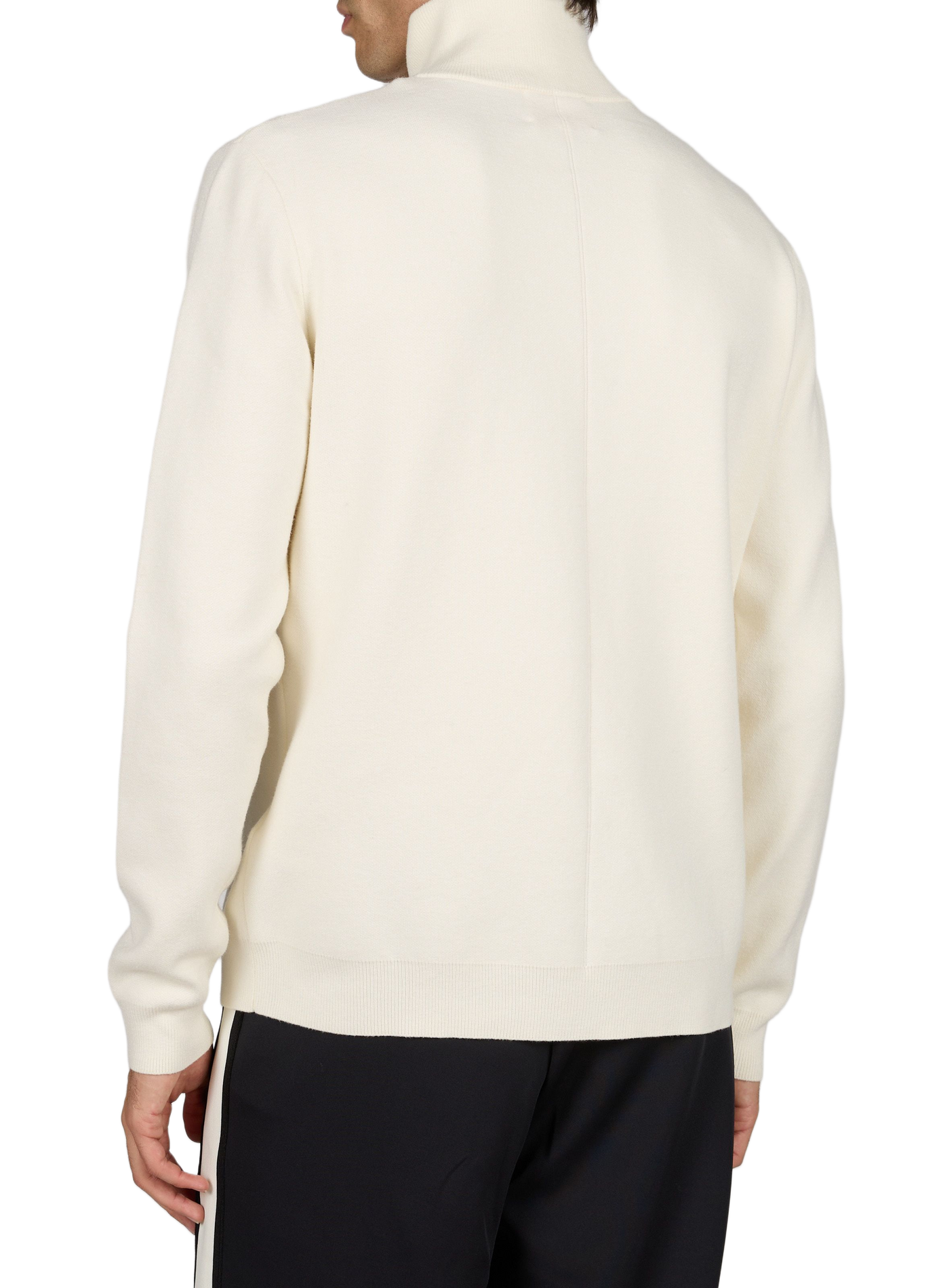 Straight fit high-neck zip-up sweatshirt with logo | Beige GERTRUDE Men