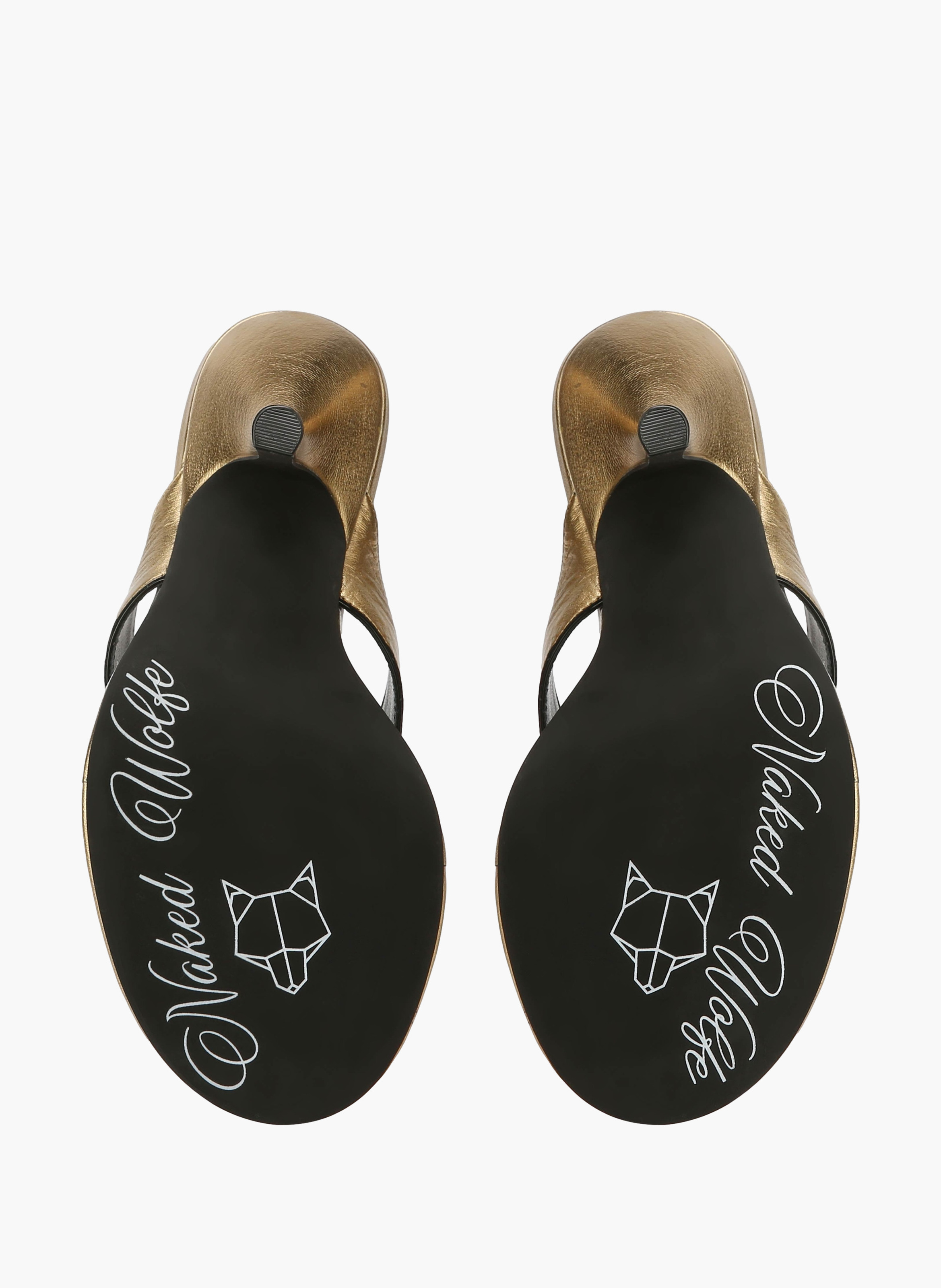 Chaussures à talons martine en cuir NAKED WOLFE Doré