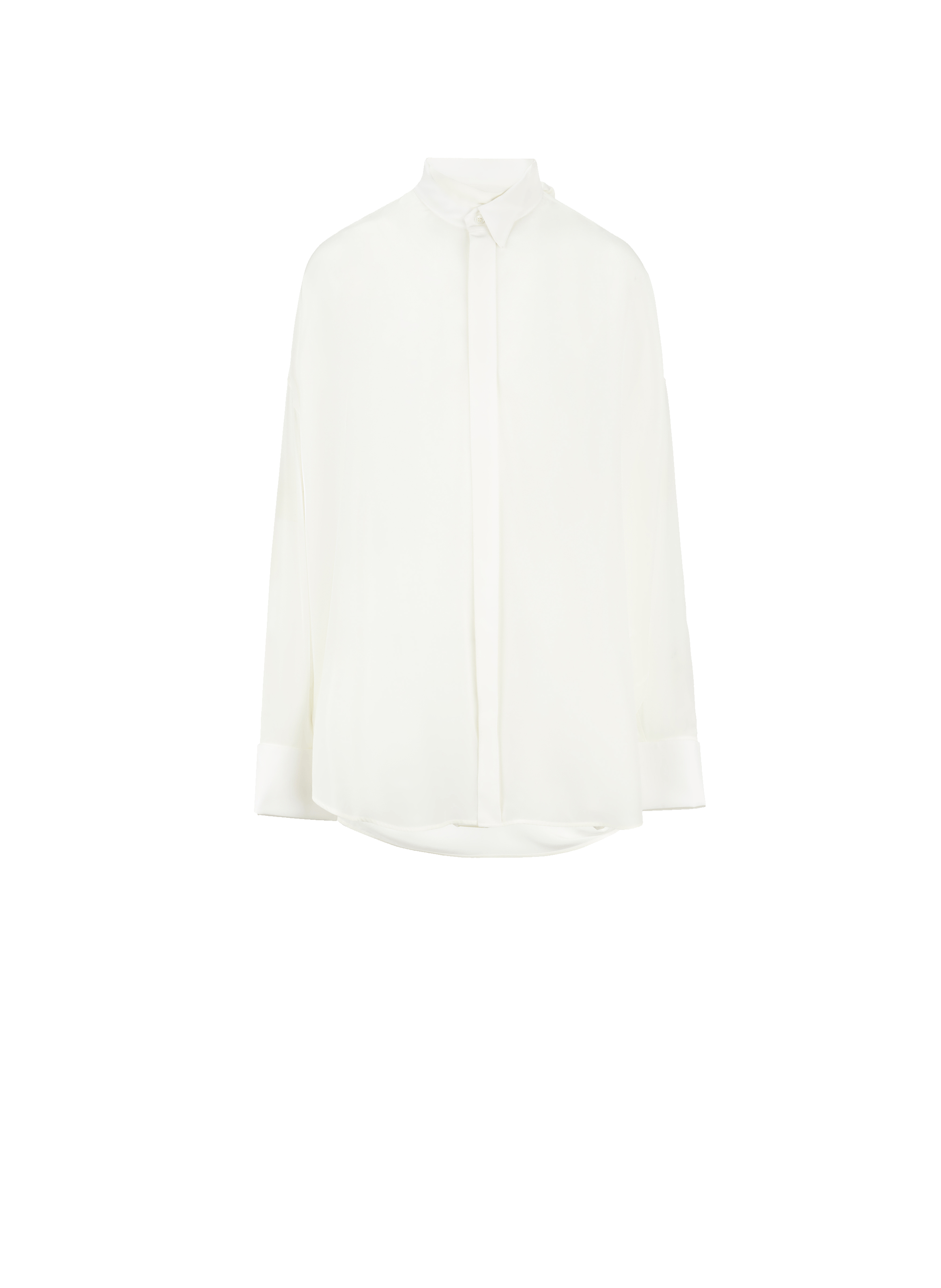 Chemise Scarf Tuxedo en soie
