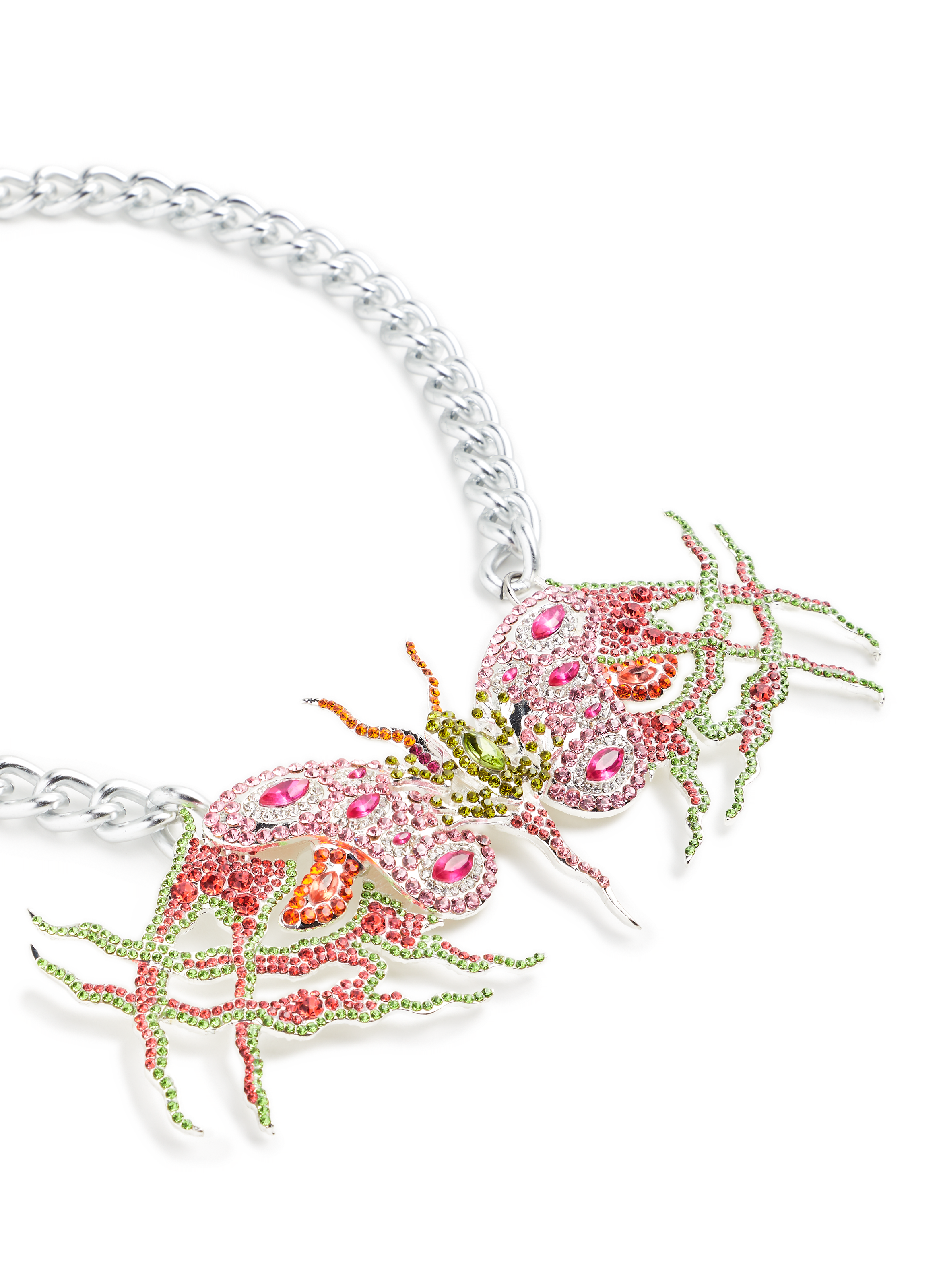 Collier Frog Butterfly à strass