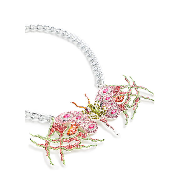 Collier Frog Butterfly à strass