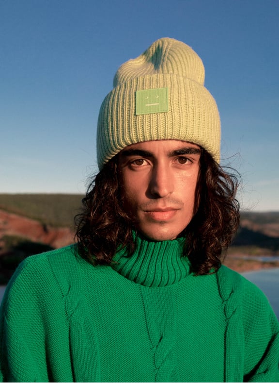 Knitted beanie Green by ACNE STUDIOS ACNE STUDIOS Knitted beanie Green